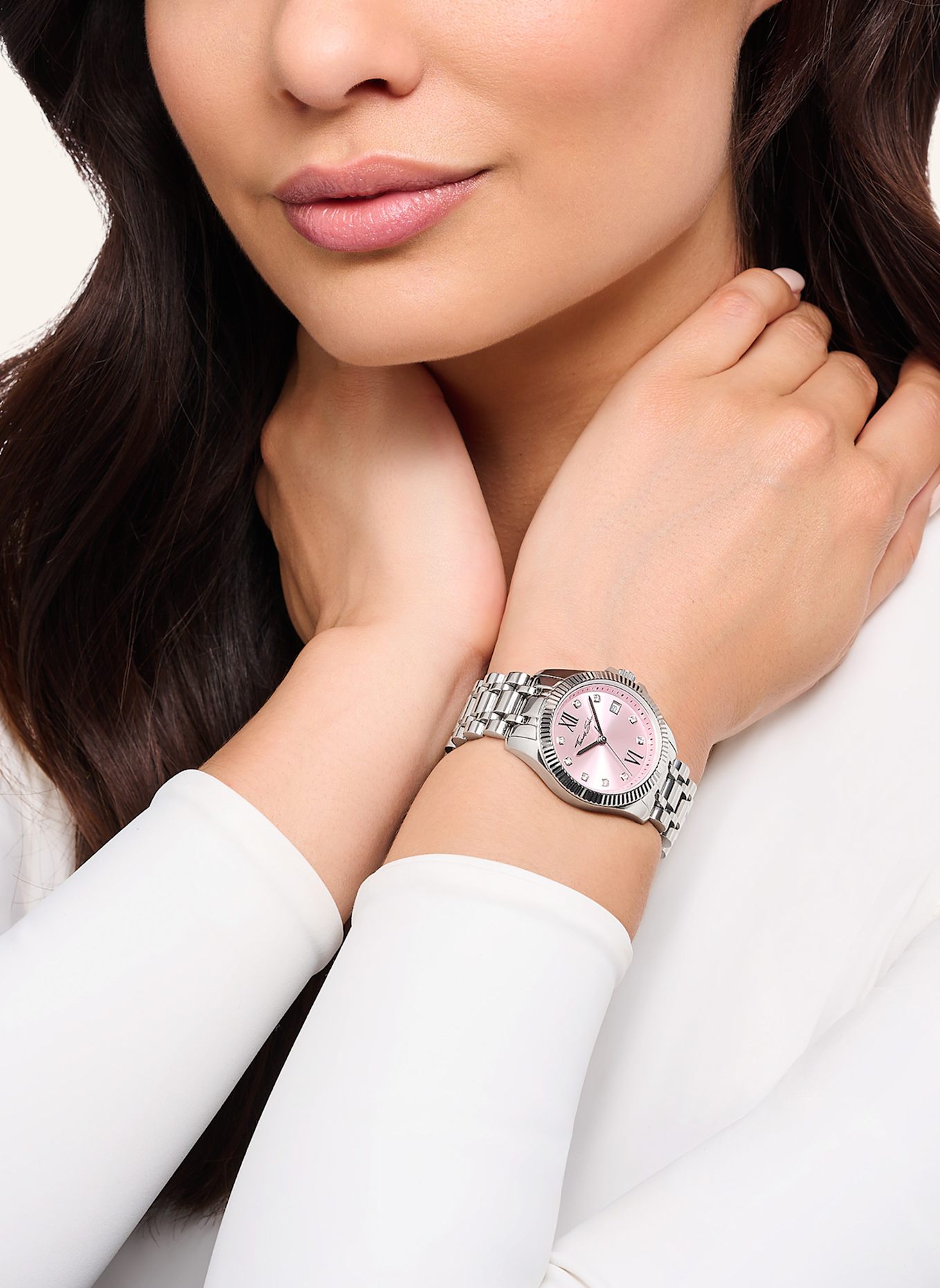THOMAS SABO Damenuhr: SILBER/ PINK