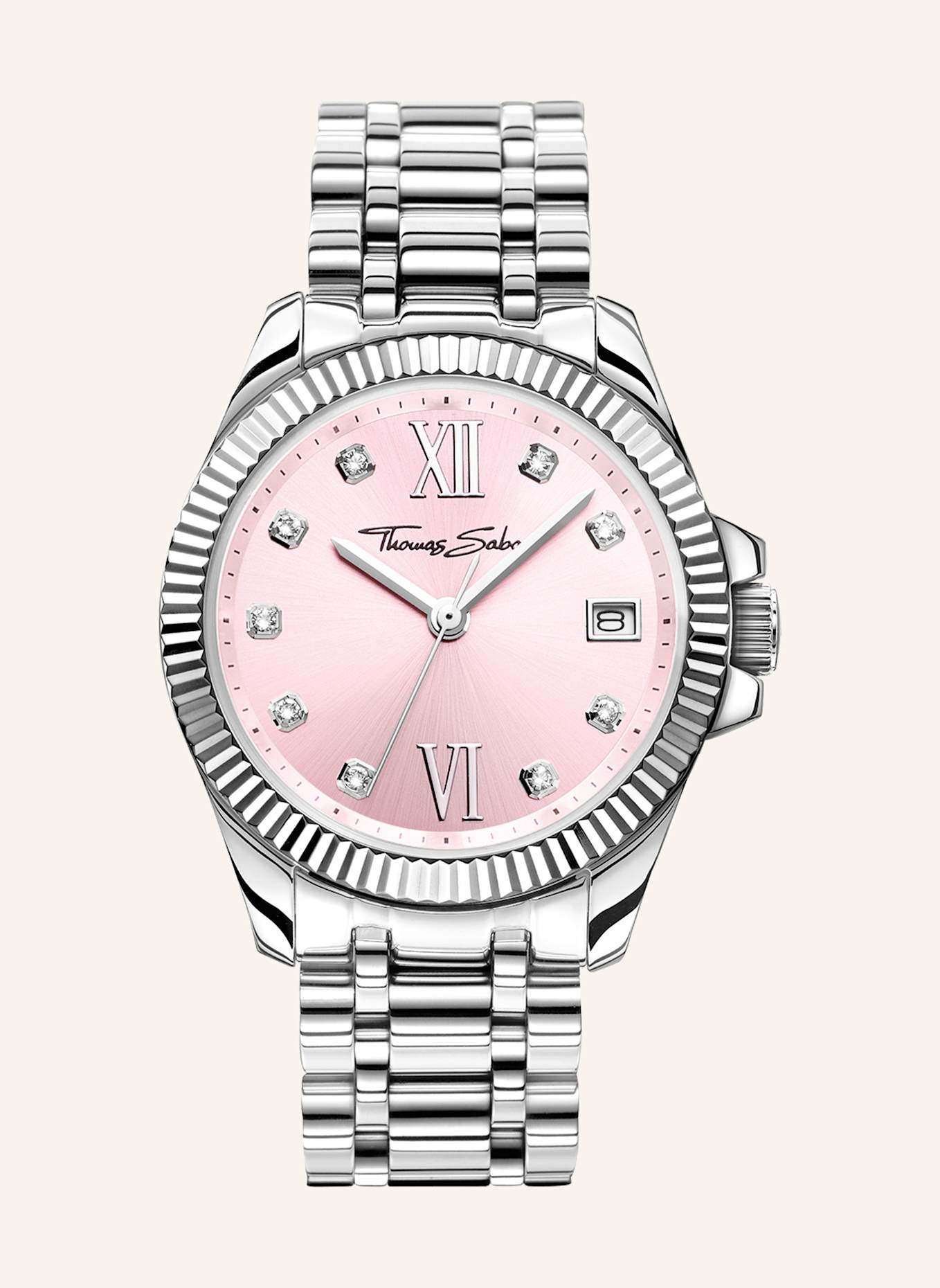 THOMAS SABO Damenuhr: SILBER/ PINK