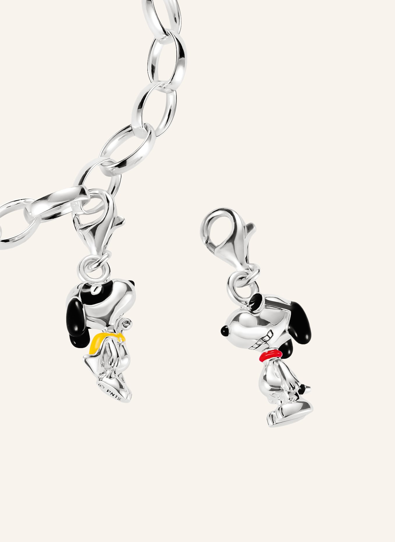 THOMAS SABO Charm-Anhänger: SILBER/ SCHWARZ/ ROT