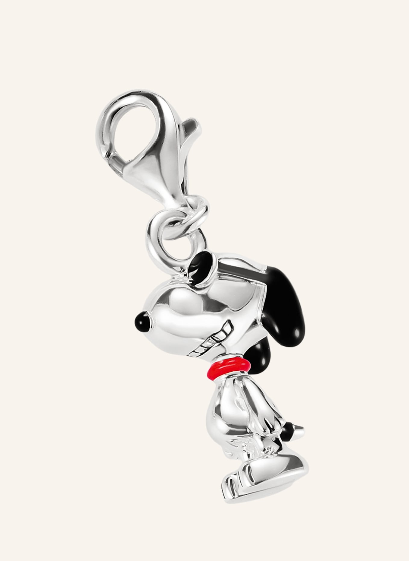 THOMAS SABO Charm-Anhänger: SILBER/ SCHWARZ/ ROT