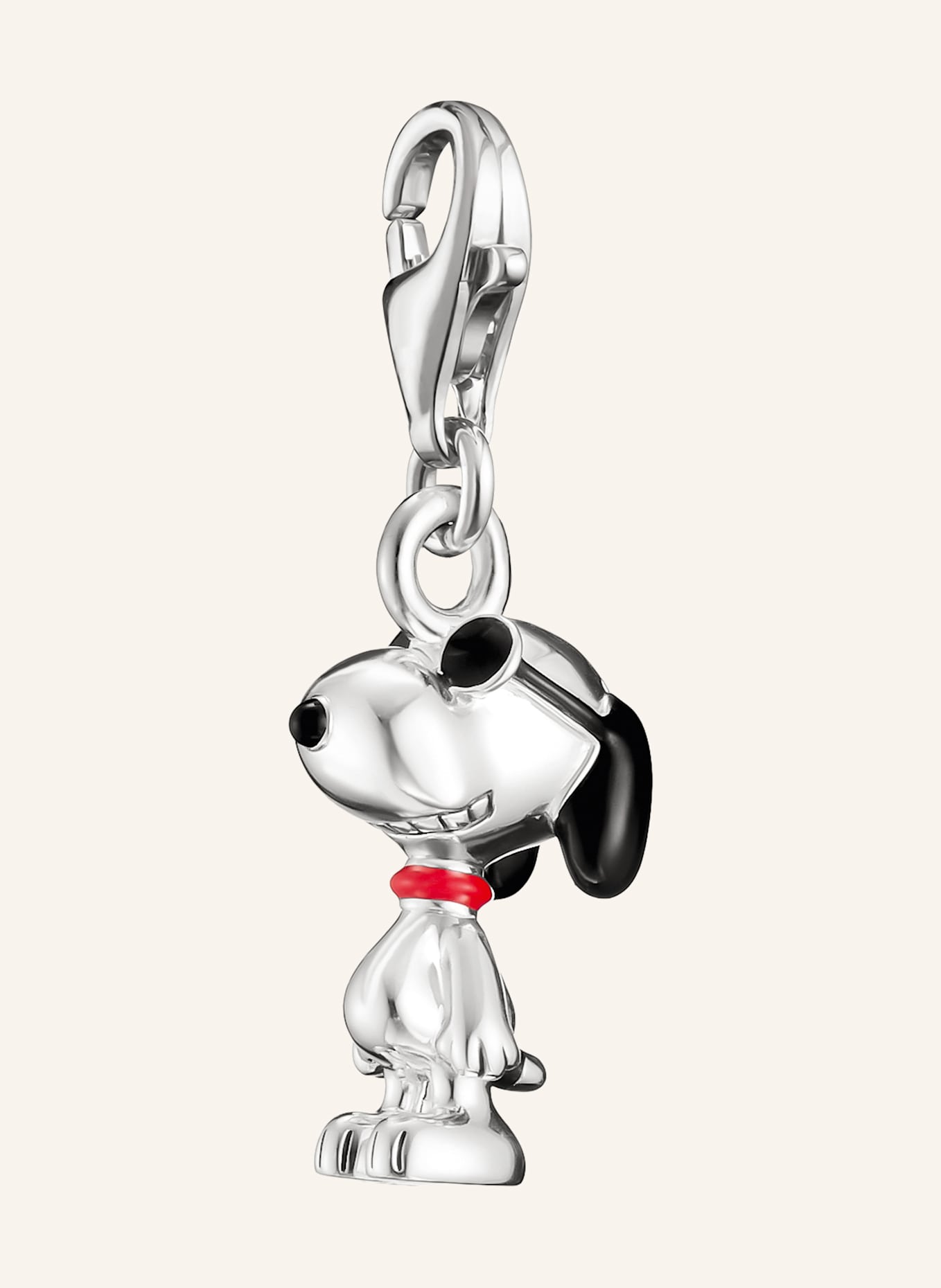 THOMAS SABO Charm-Anhänger: SILBER/ SCHWARZ/ ROT