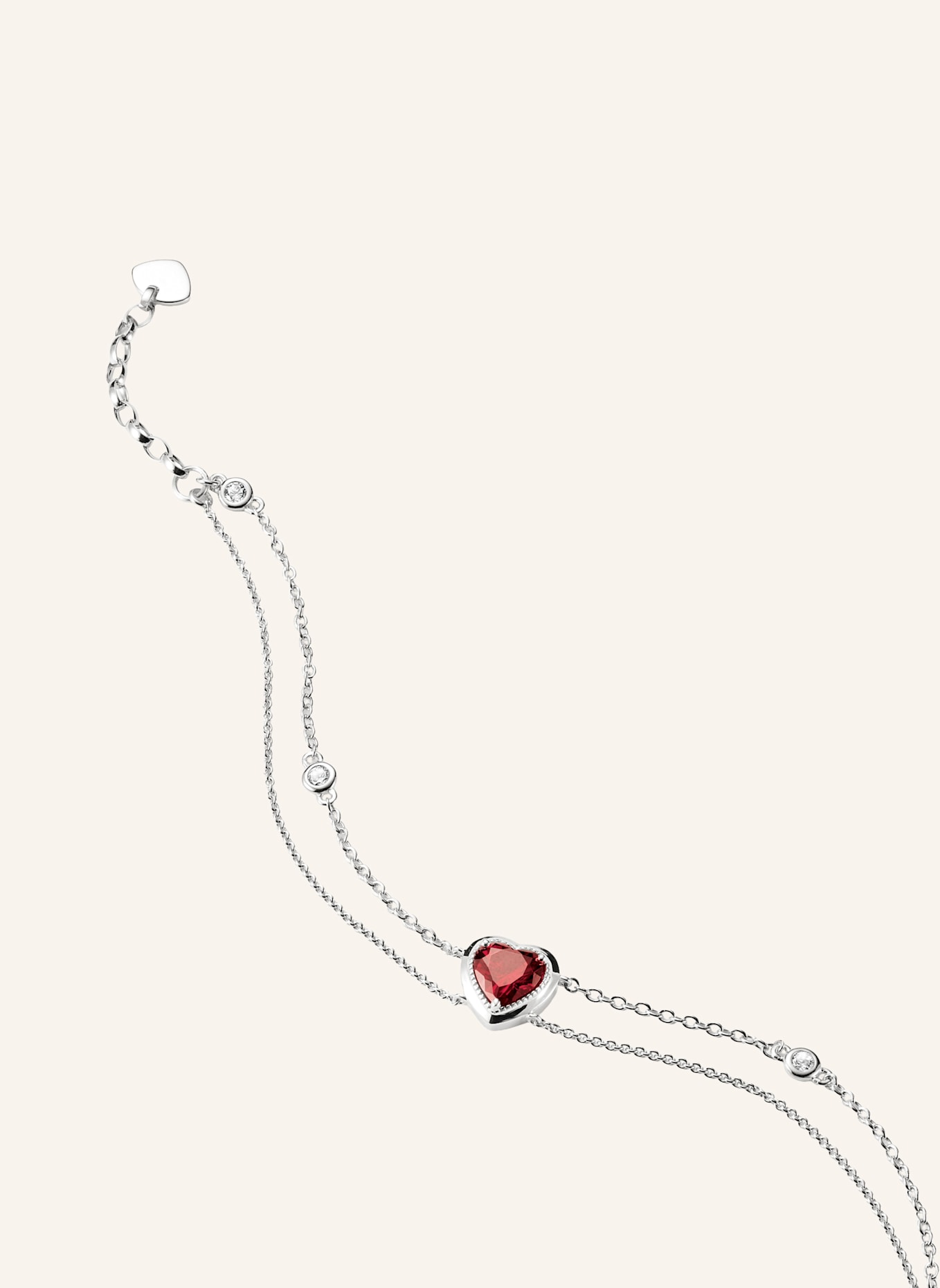 THOMAS SABO Armband: SILBER/ WEISS/ ROT