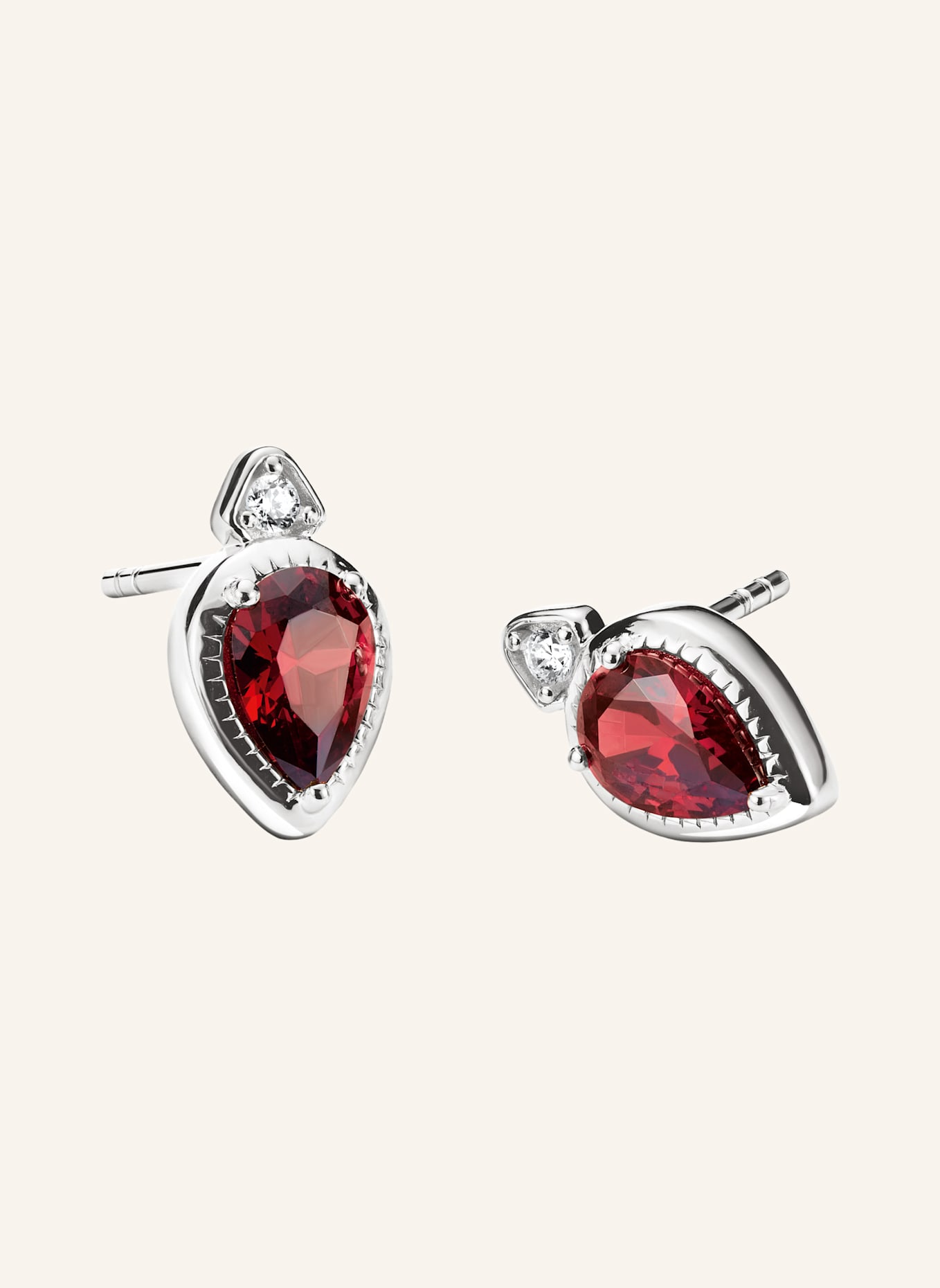 THOMAS SABO Ohrstecker: SILBER/ WEISS/ ROT