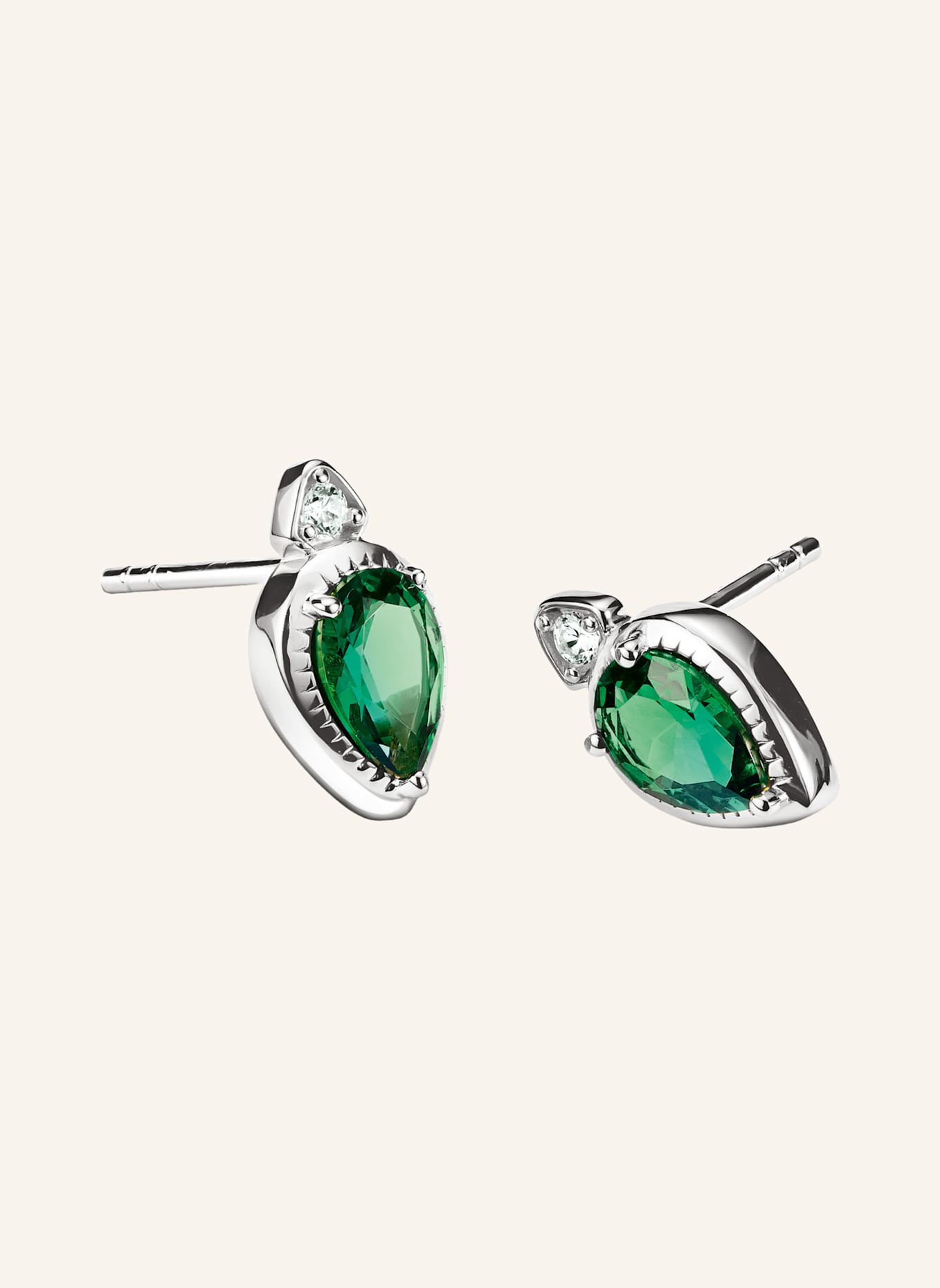THOMAS SABO Ohrstecker: SILBER/ WEISS/ GRÜN