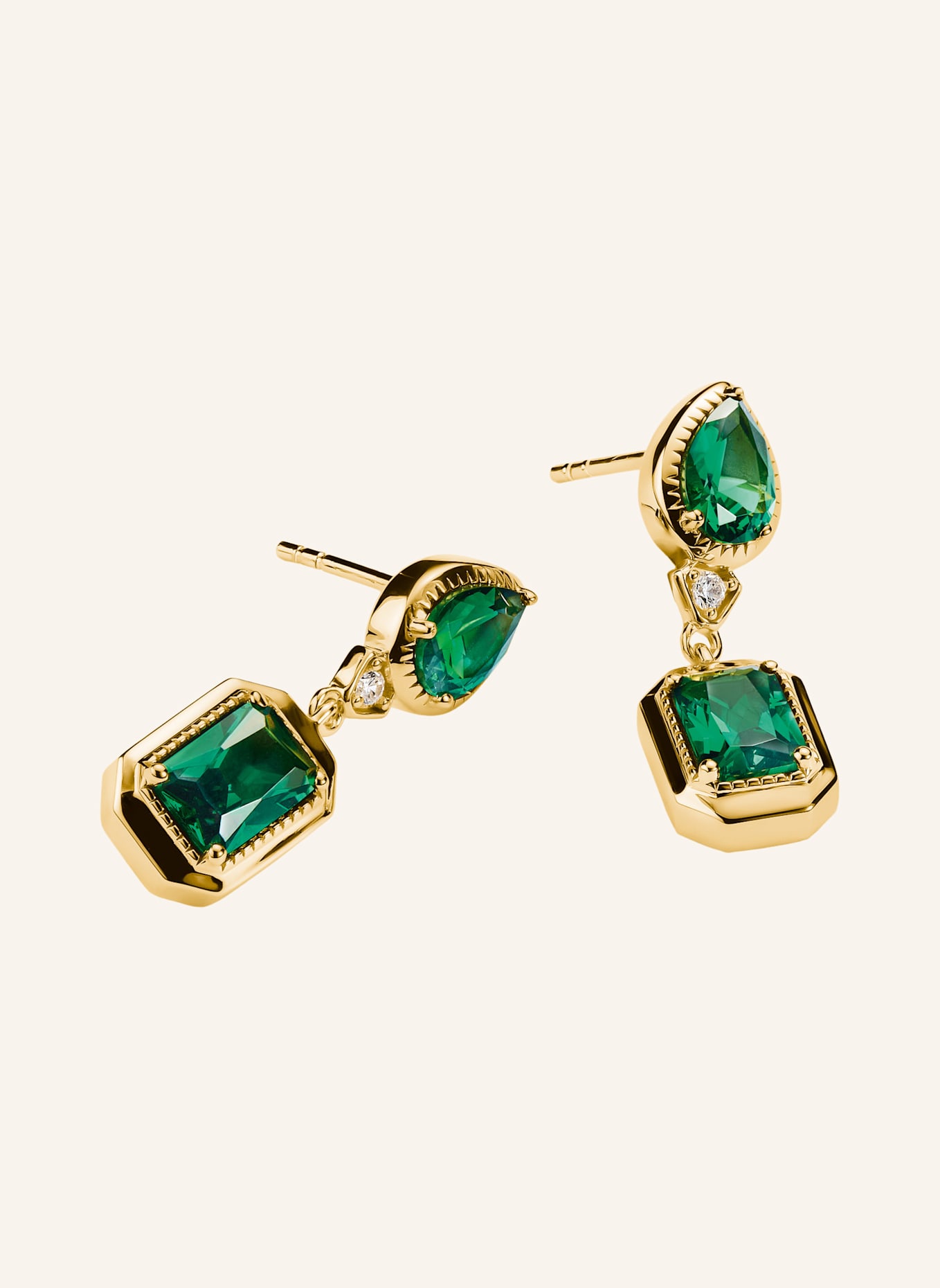 THOMAS SABO Ohrringe: GOLD/ GRÜN