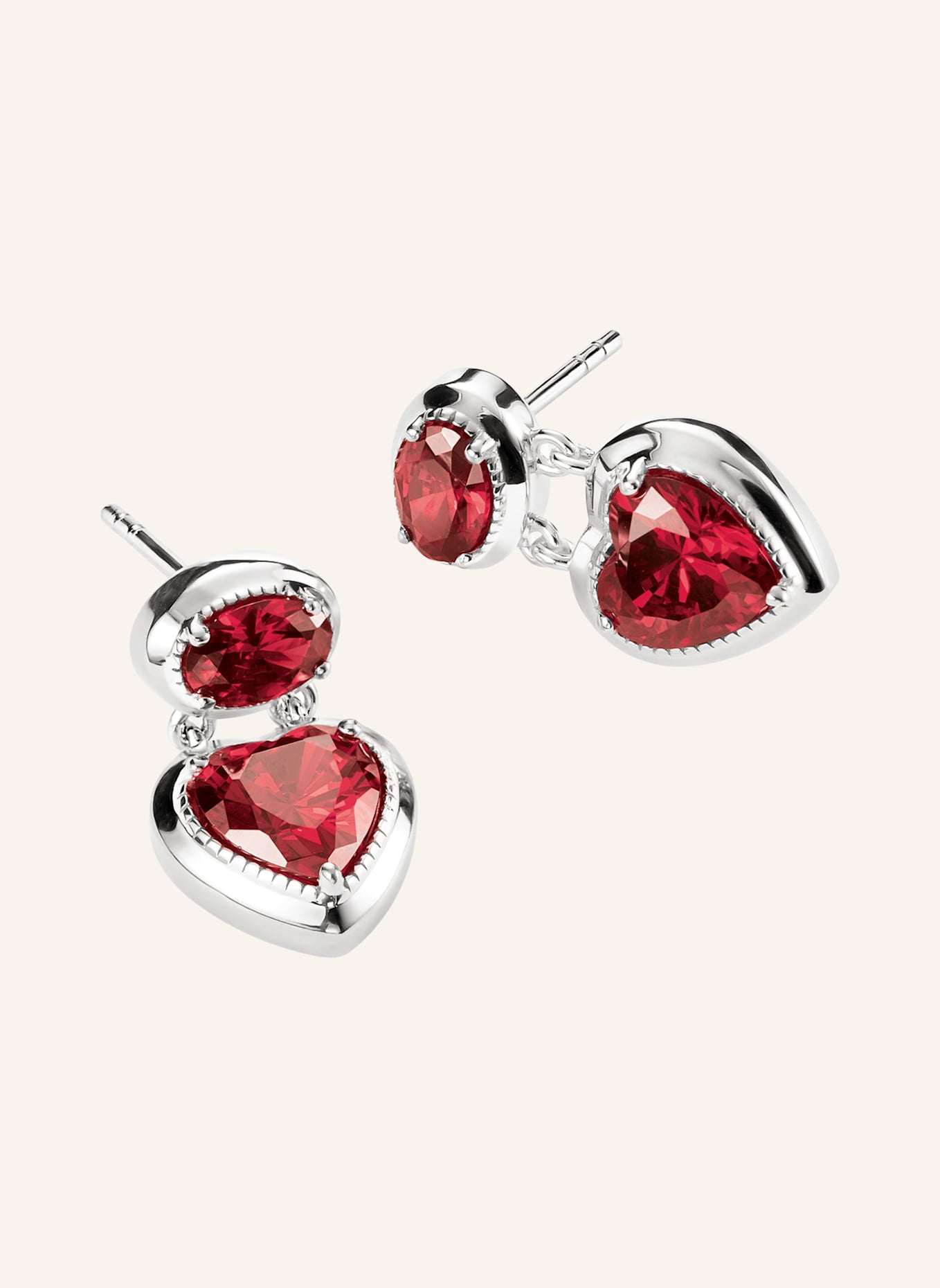 THOMAS SABO Ohrringe: SILBER/ ROT