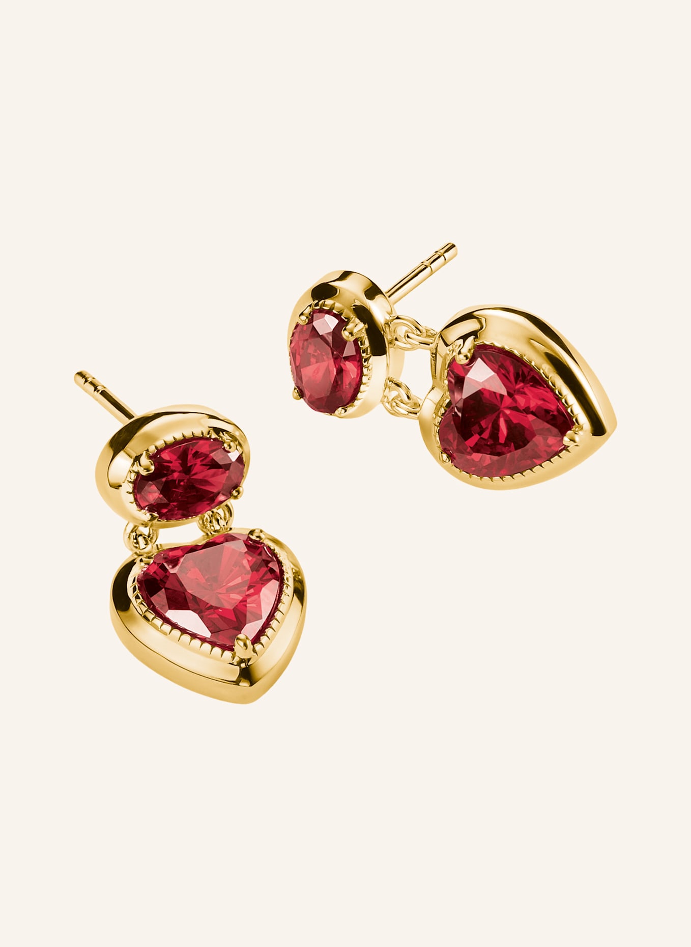 THOMAS SABO Ohrringe: GOLD/ ROT