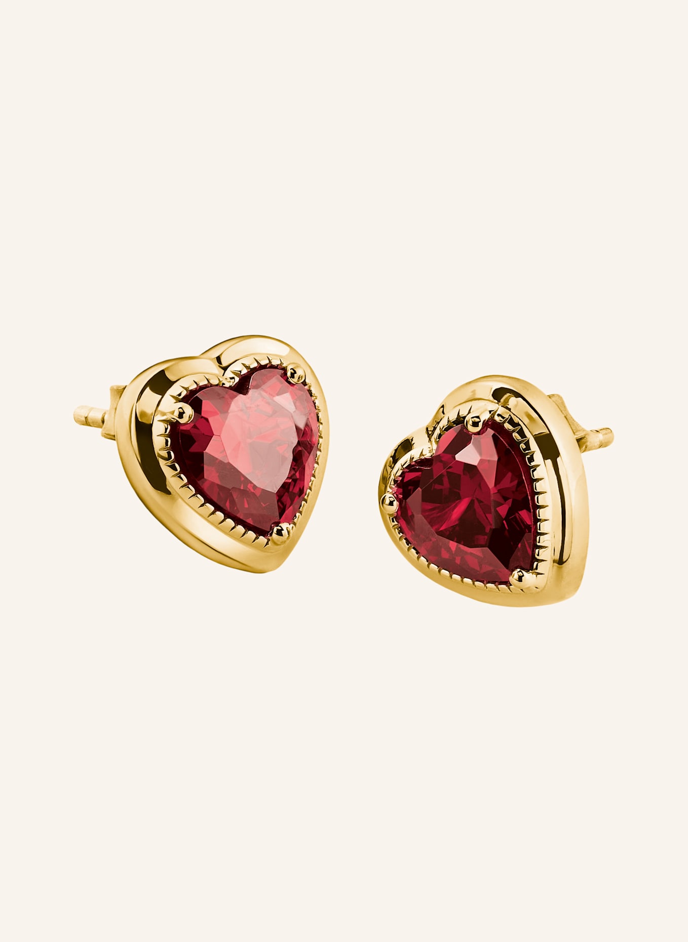 THOMAS SABO Ohrstecker: GOLD/ ROT