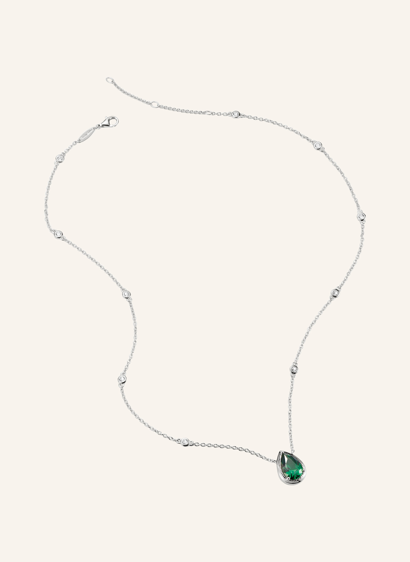 THOMAS SABO Kette: SILBER/ WEISS/ GRÜN