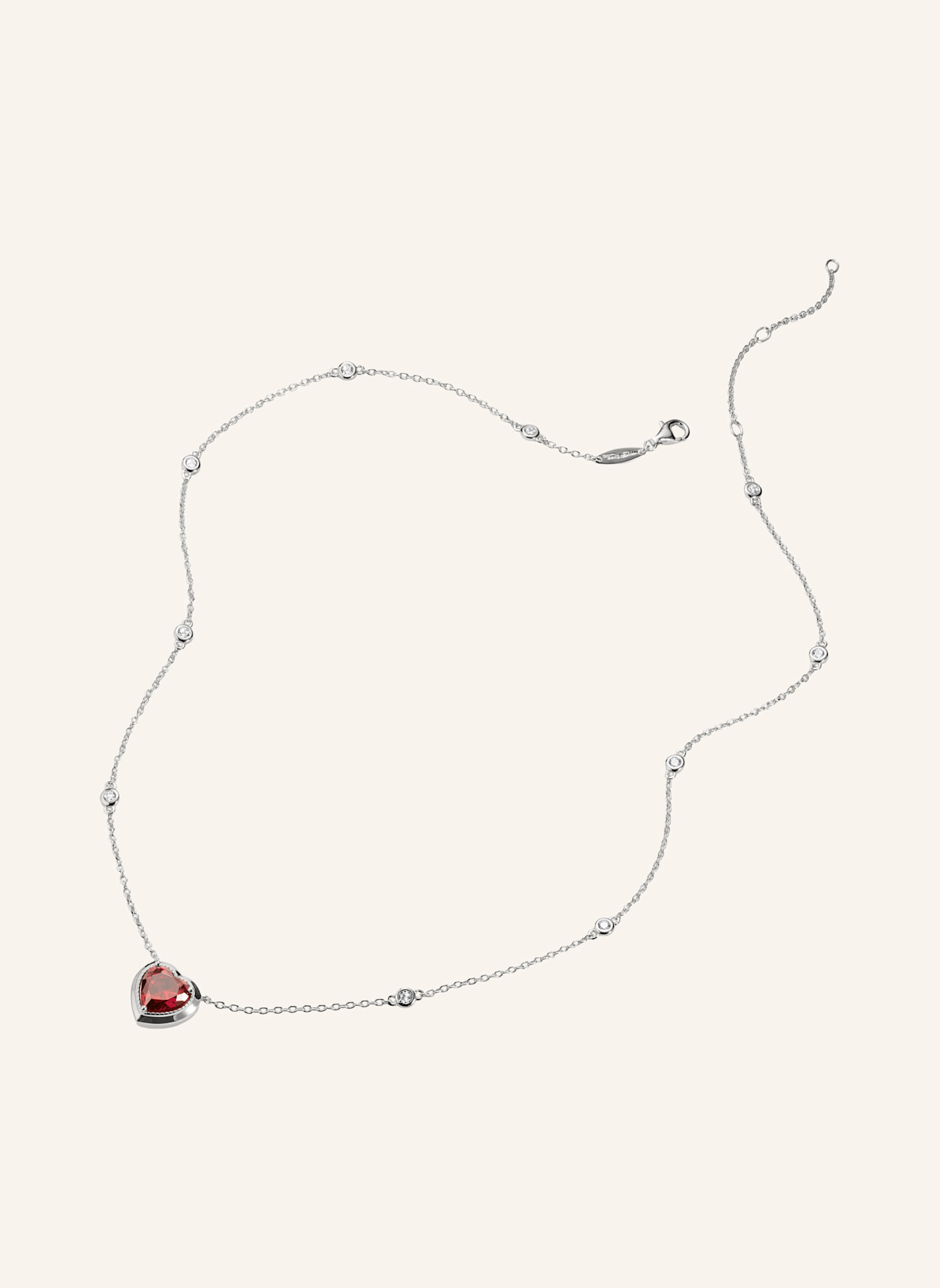 THOMAS SABO Kette: SILBER/ WEISS/ ROT