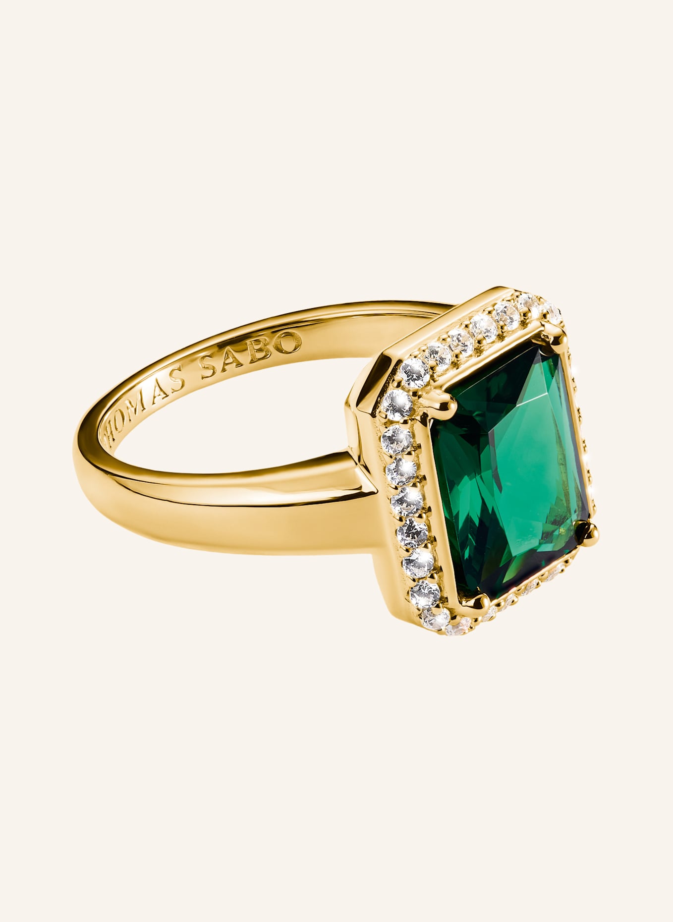 THOMAS SABO Ring: GOLD/ GRÜN