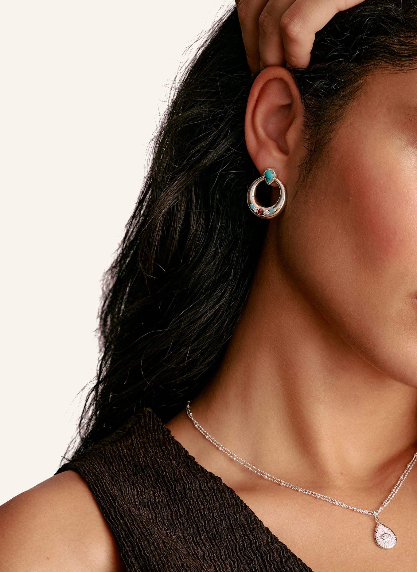 THOMAS SABO Ohrringe: SILBER/ WEISS/ ROT
