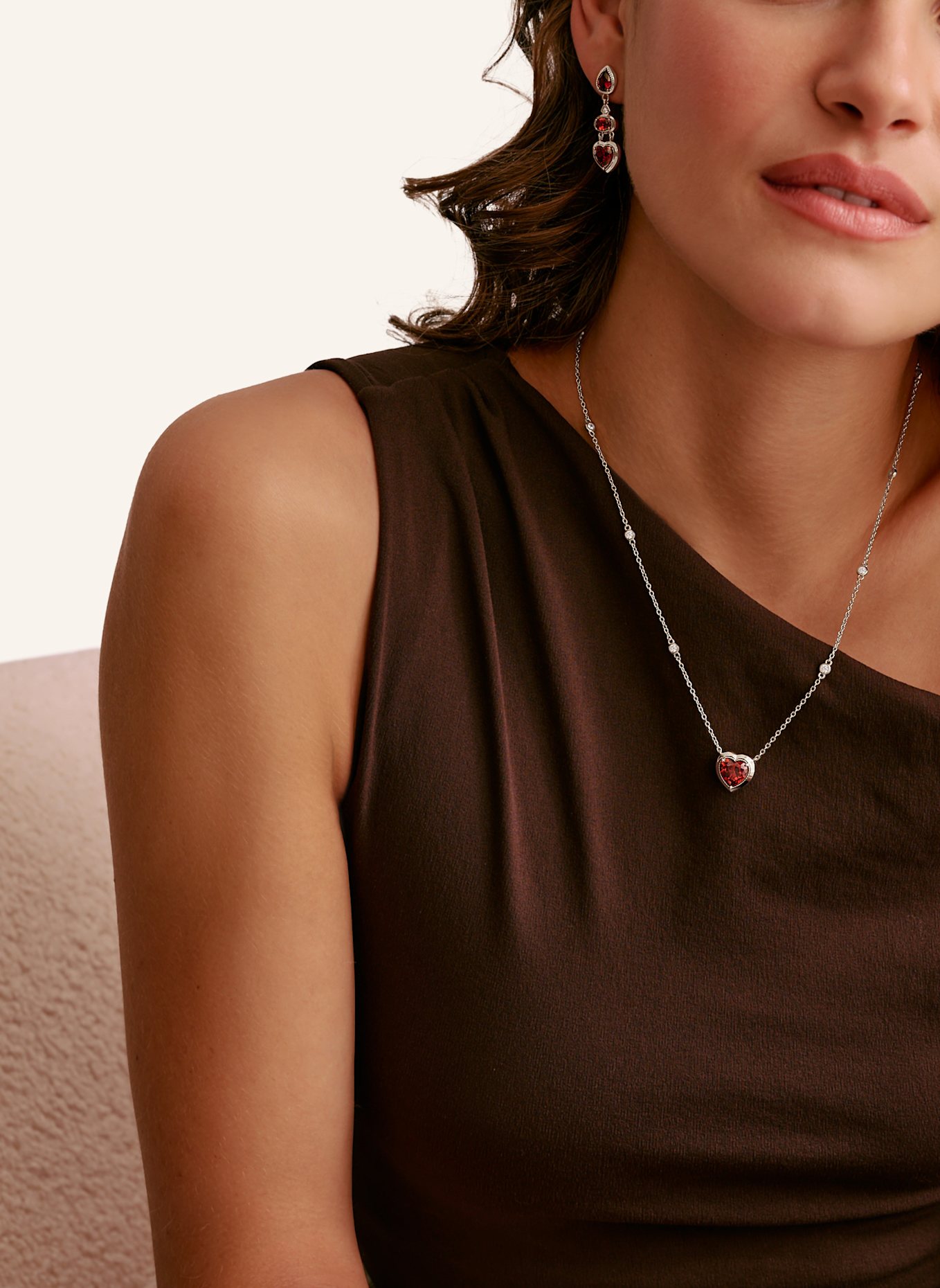 THOMAS SABO Ohrringe: SILBER/ WEISS/ ROT