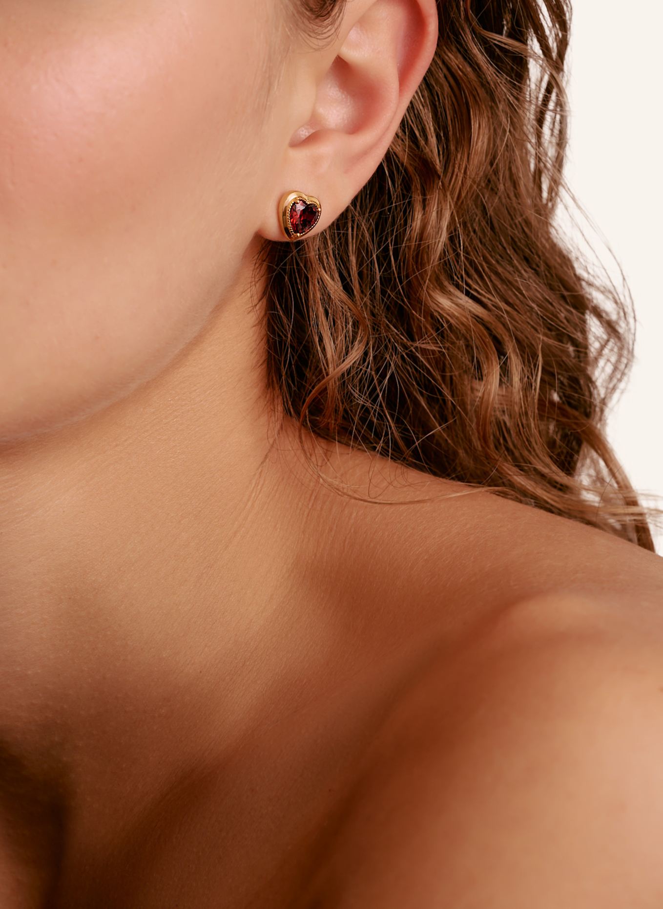 THOMAS SABO Ohrstecker: GOLD/ ROT
