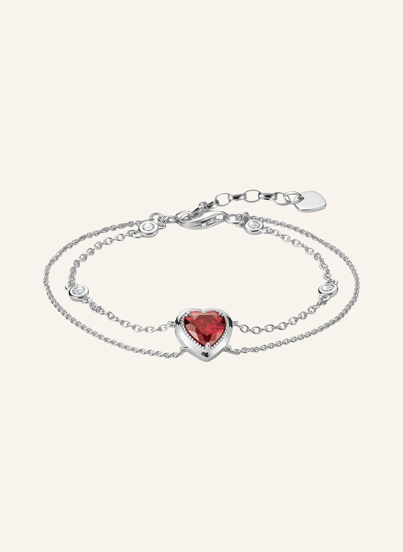THOMAS SABO Armband: SILBER/ WEISS/ ROT