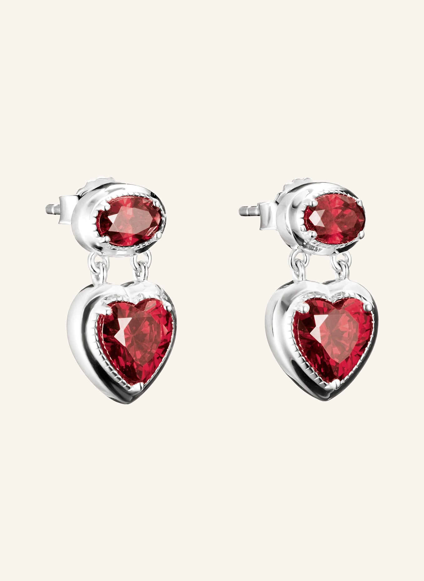 THOMAS SABO Ohrringe: SILBER/ ROT