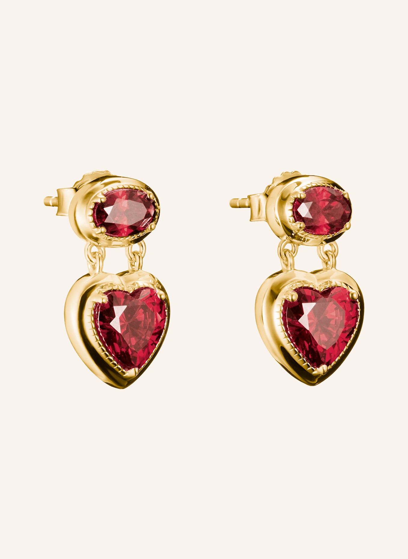 THOMAS SABO Ohrringe: GOLD/ ROT