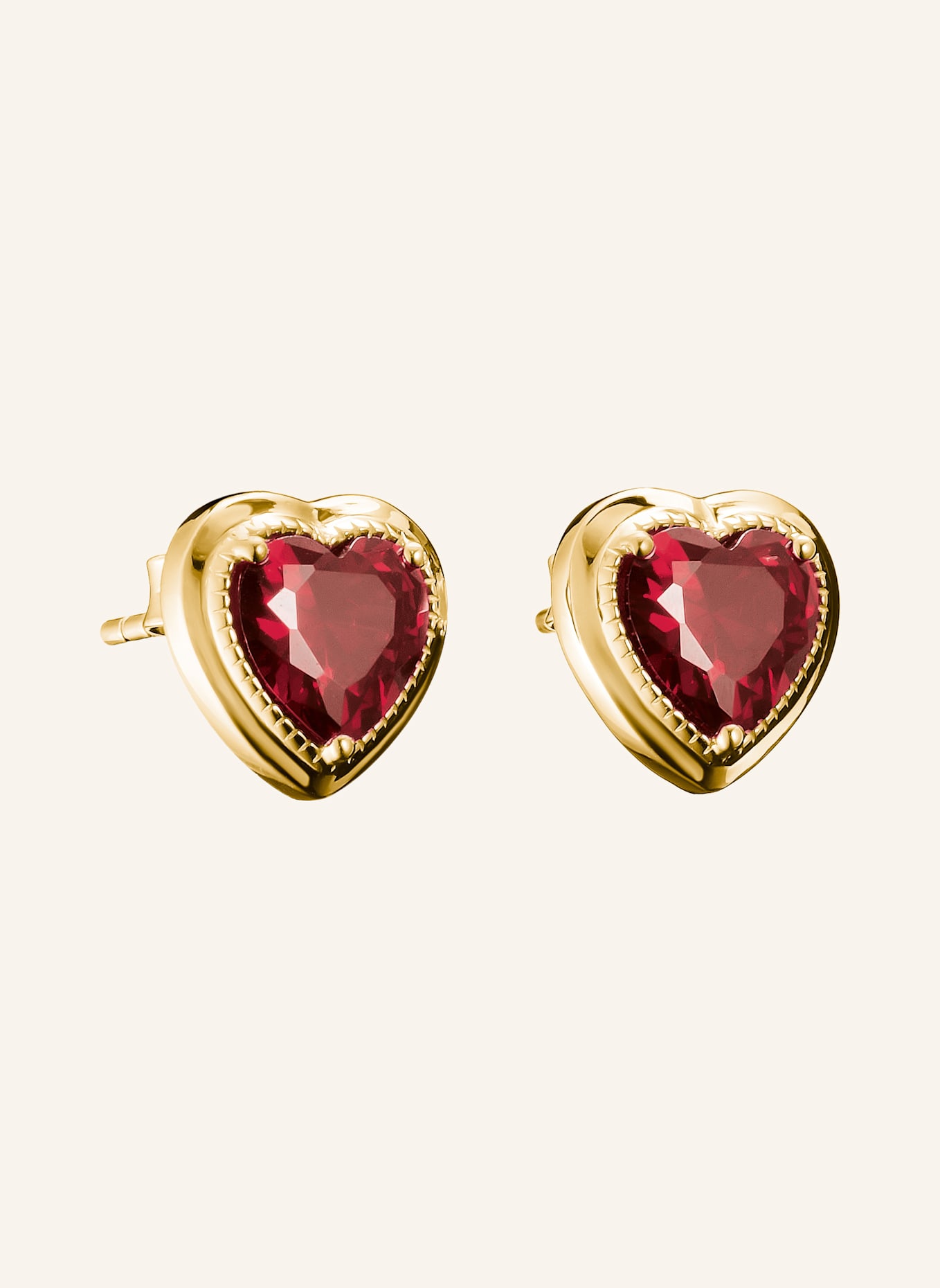 THOMAS SABO Ohrstecker: GOLD/ ROT