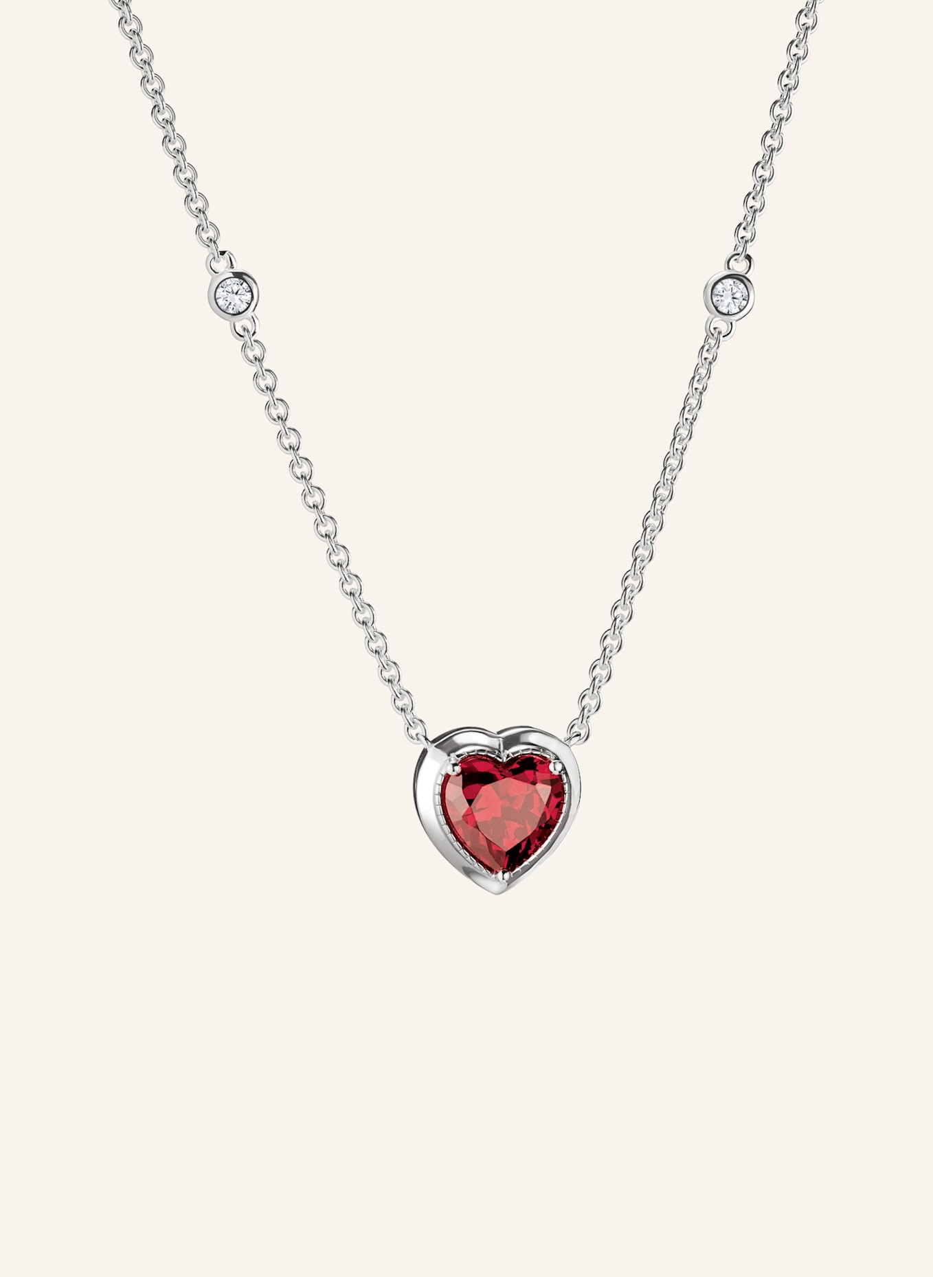 THOMAS SABO Kette: SILBER/ WEISS/ ROT