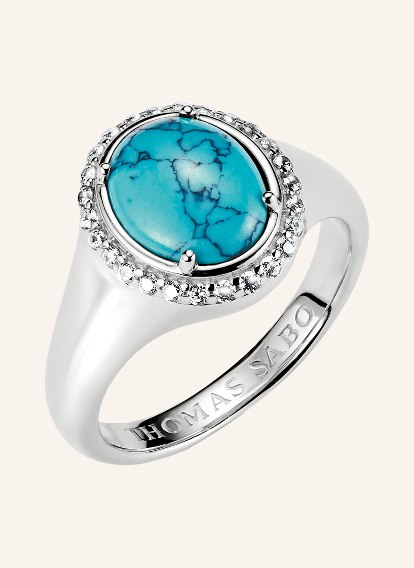 THOMAS SABO Ring: SILBER/ WEISS/ TÜRKIS