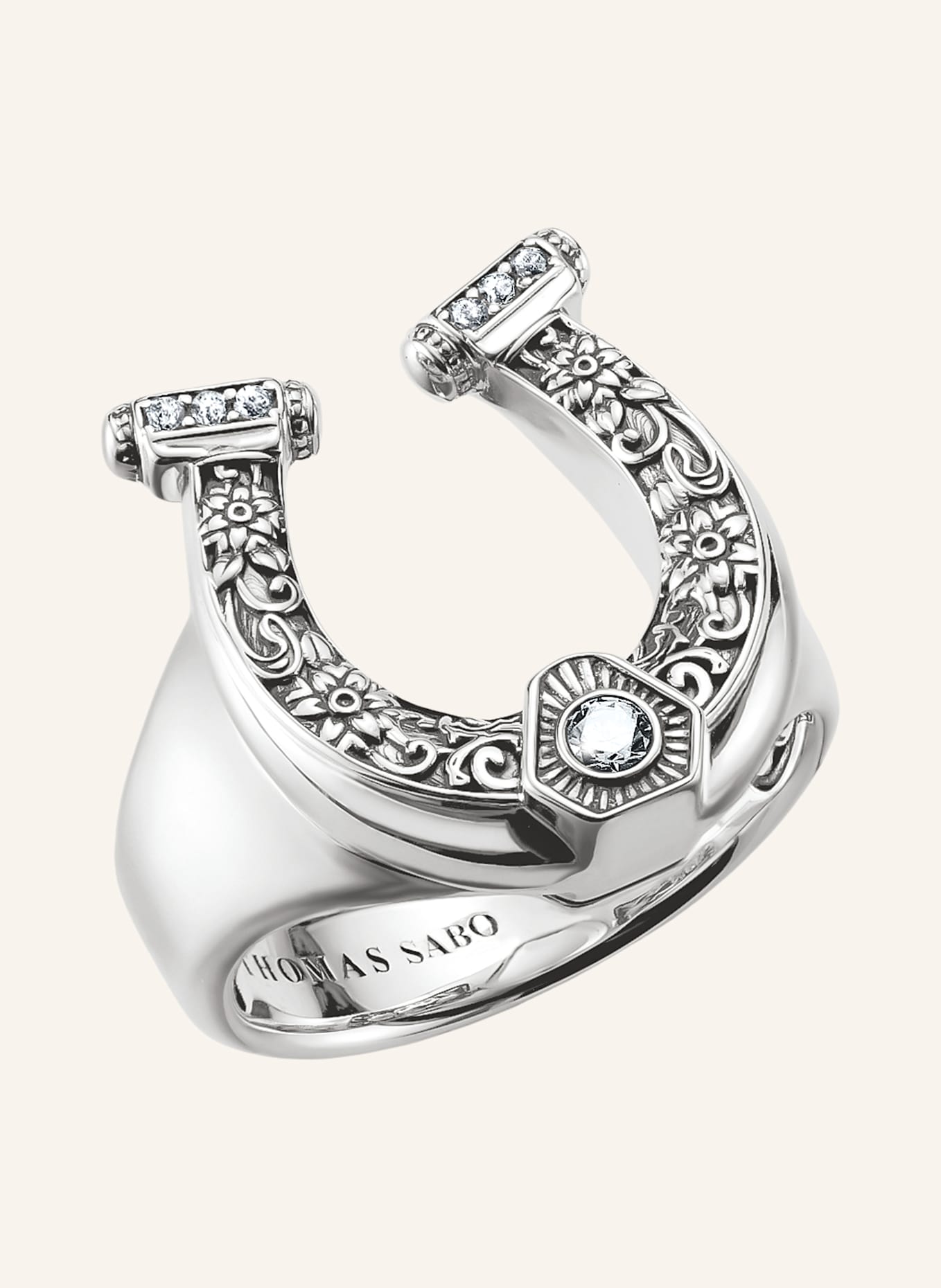 THOMAS SABO Ring: SILBER/ WEISS