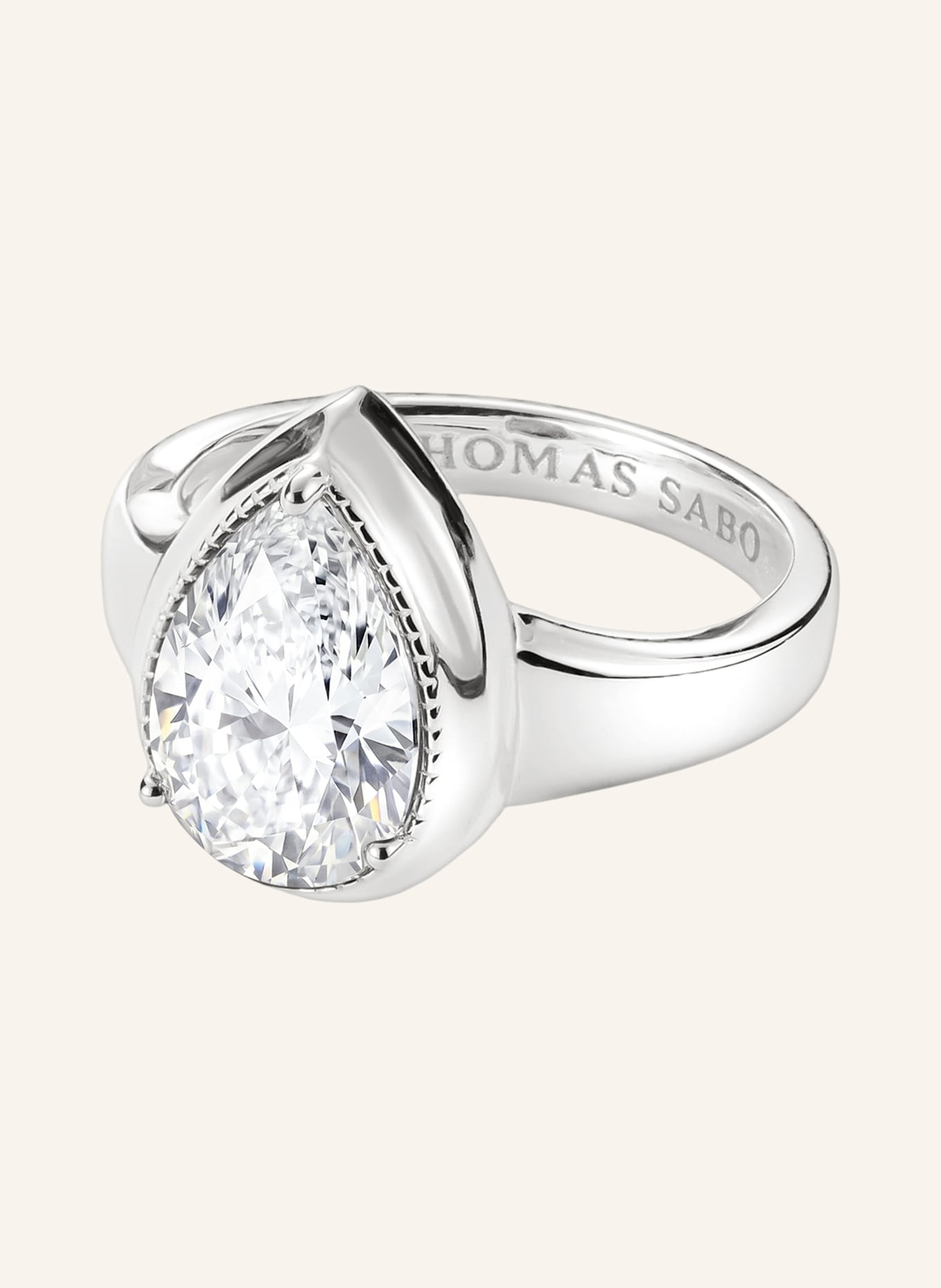 THOMAS SABO Ring: SILBER/ WEISS