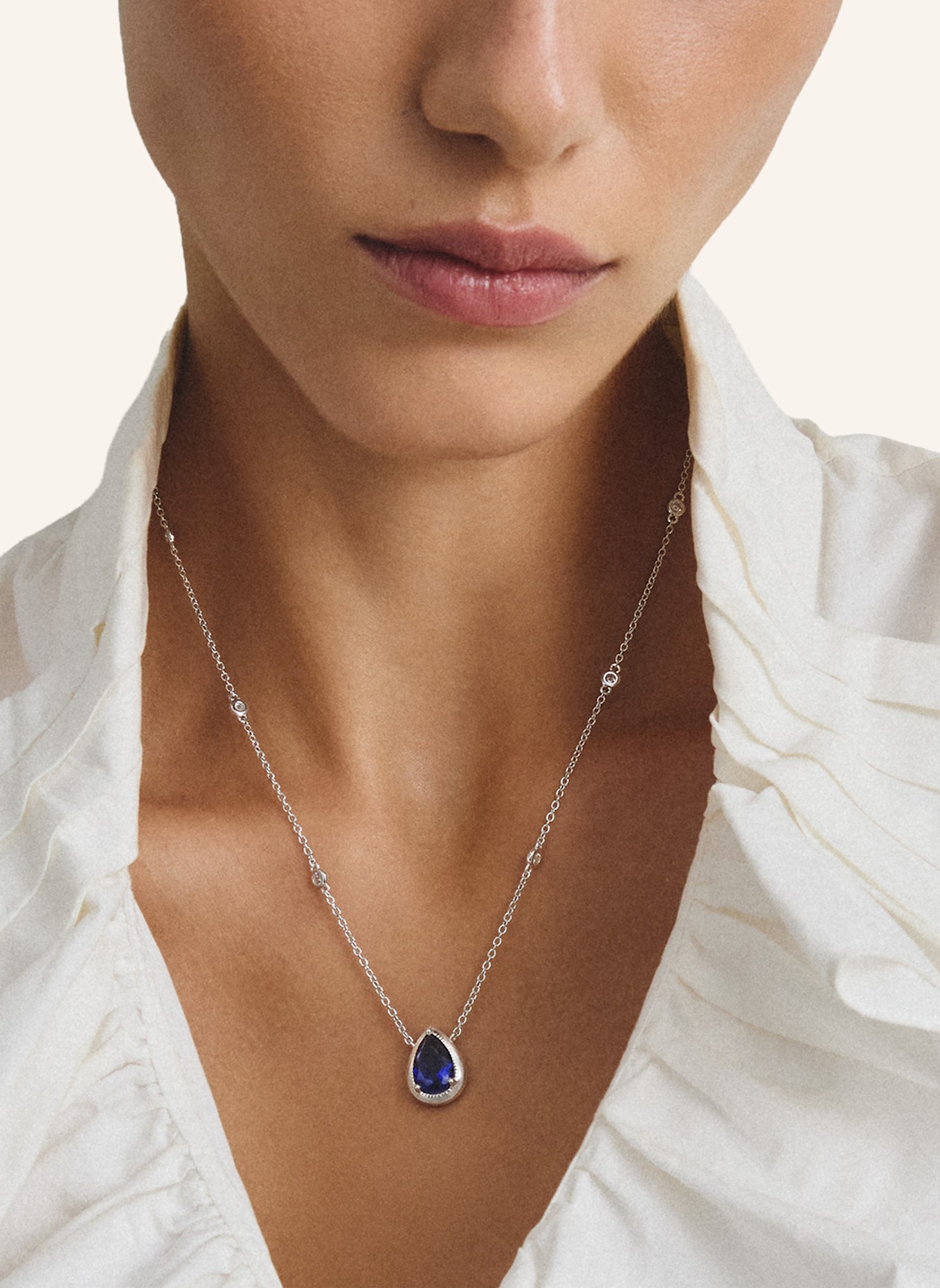THOMAS SABO Kette: SILBER/ BLAU/ WEISS