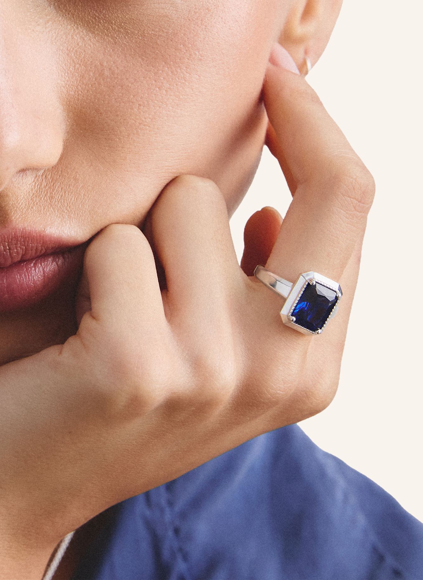 THOMAS SABO Ring: SILBER / BLAU