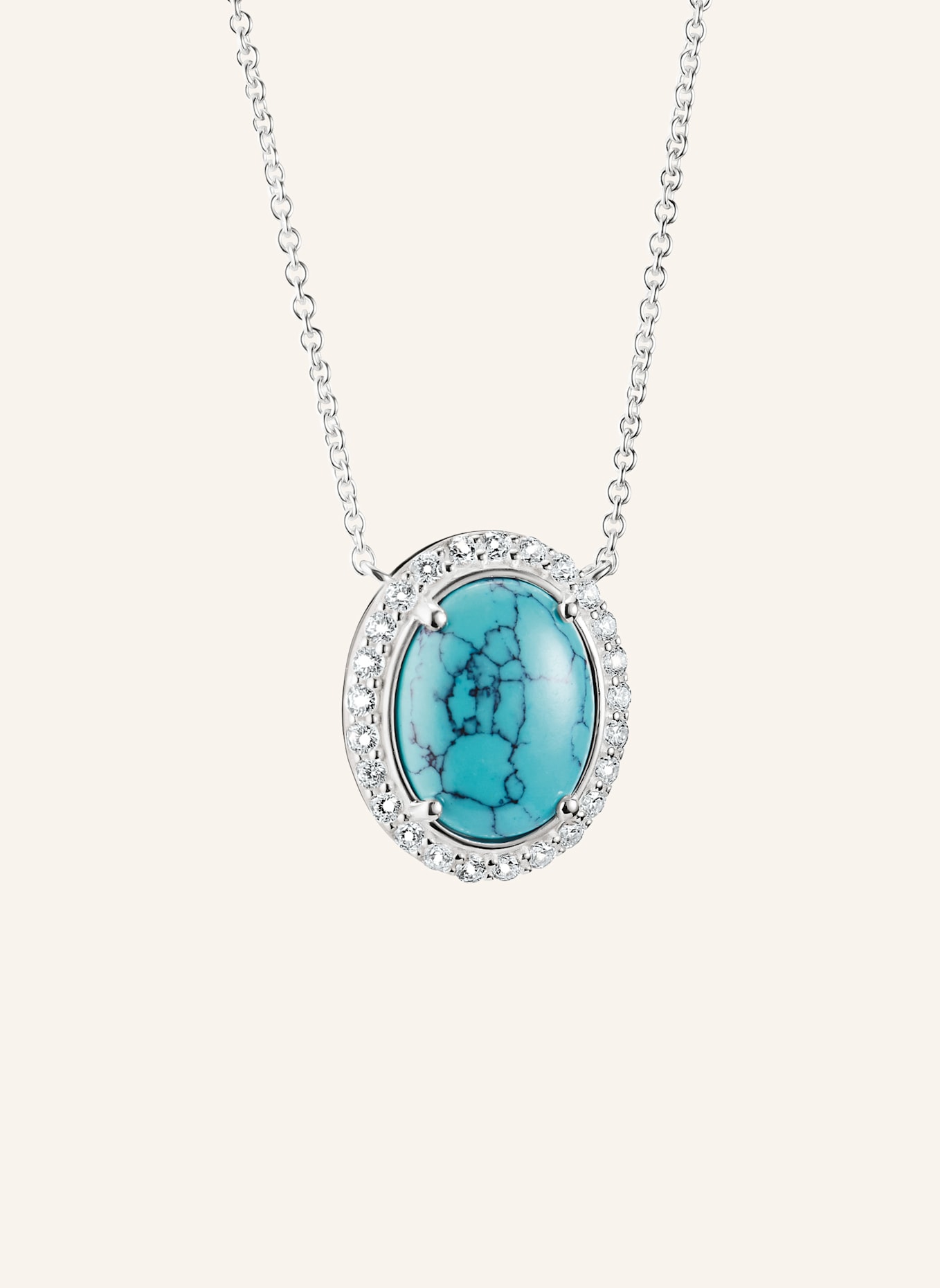 THOMAS SABO Kette: SILBER/ WEISS/ TÜRKIS