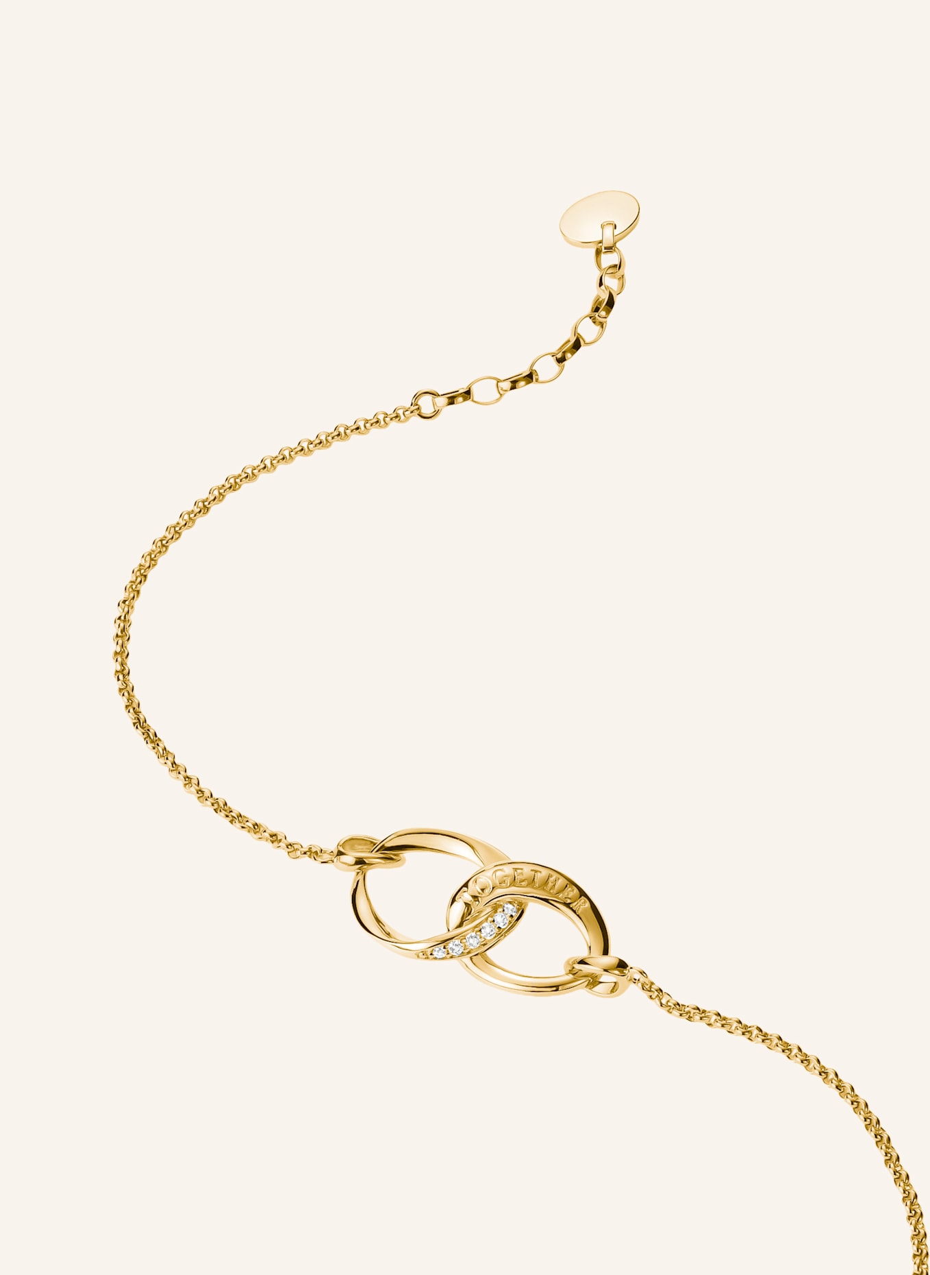 THOMAS SABO Armband: GOLD/ WEISS