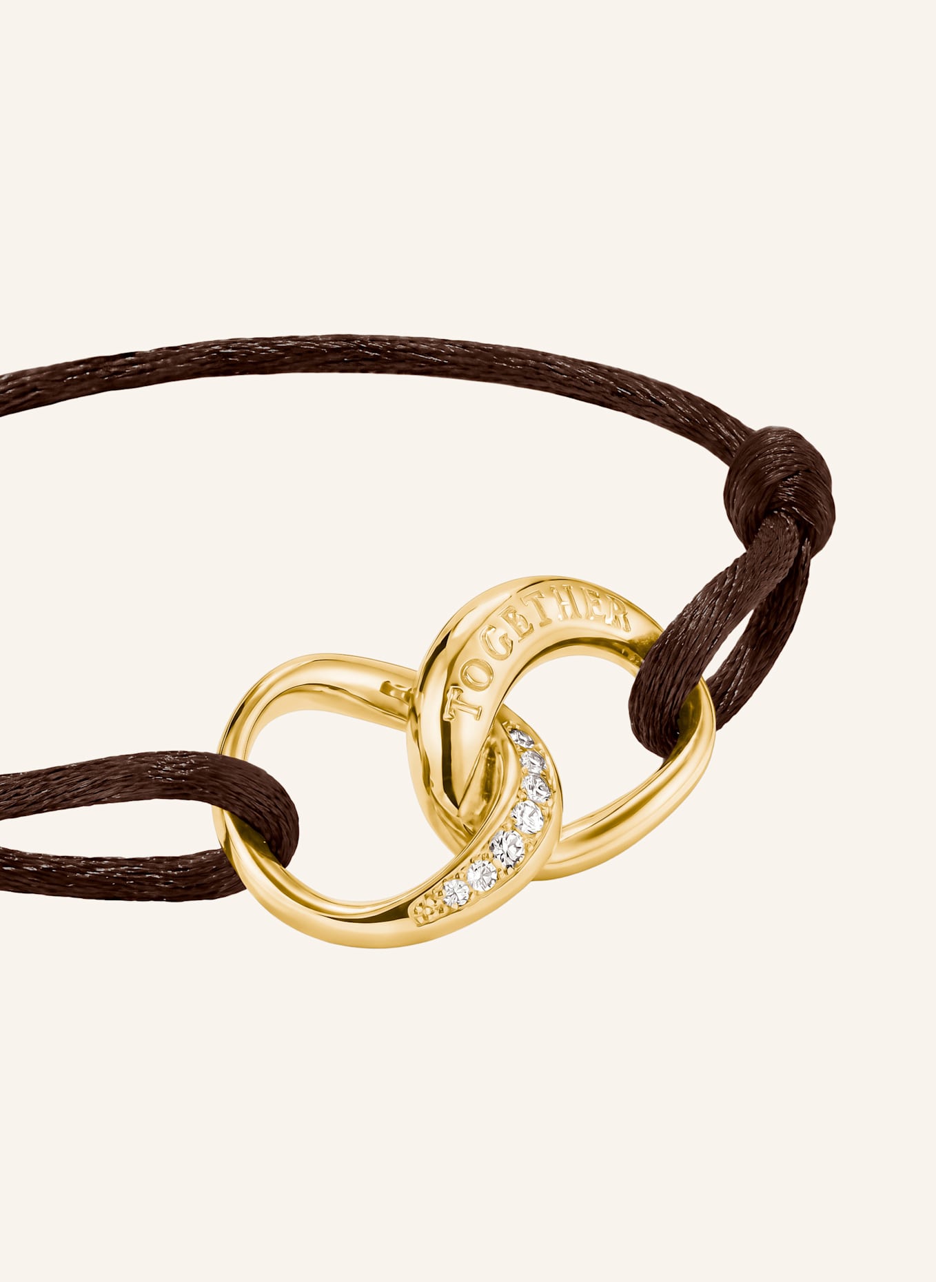 THOMAS SABO Armband: GOLD/ WEISS/ BRAUN