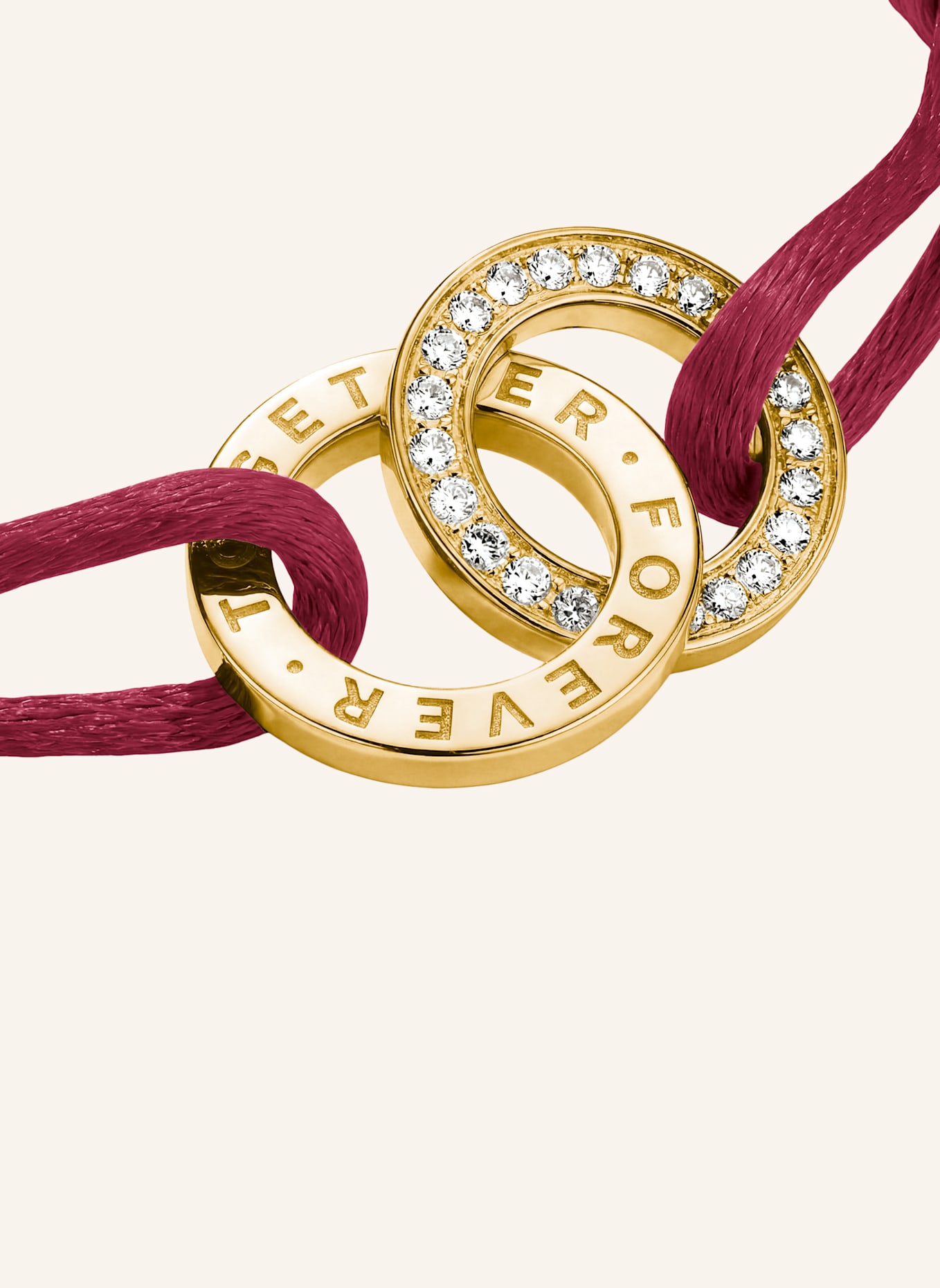 THOMAS SABO Armband: GOLD/ WEISS/ DUNKELROT