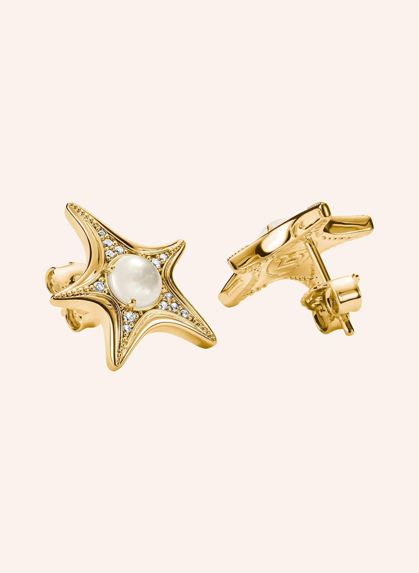 THOMAS SABO Ohrstecker: GOLD/ WEISS
