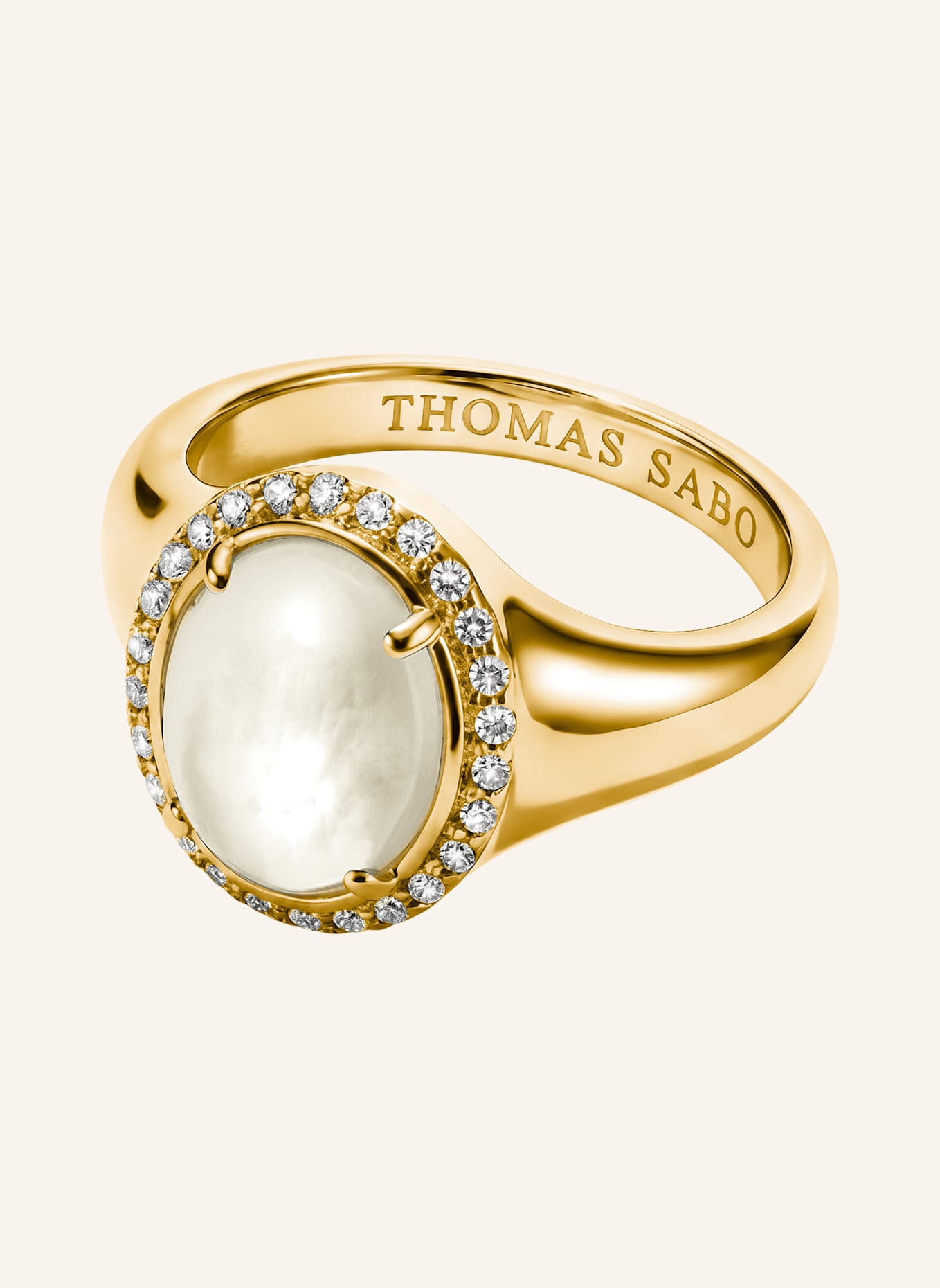 THOMAS SABO Ring: GOLD/ WEISS