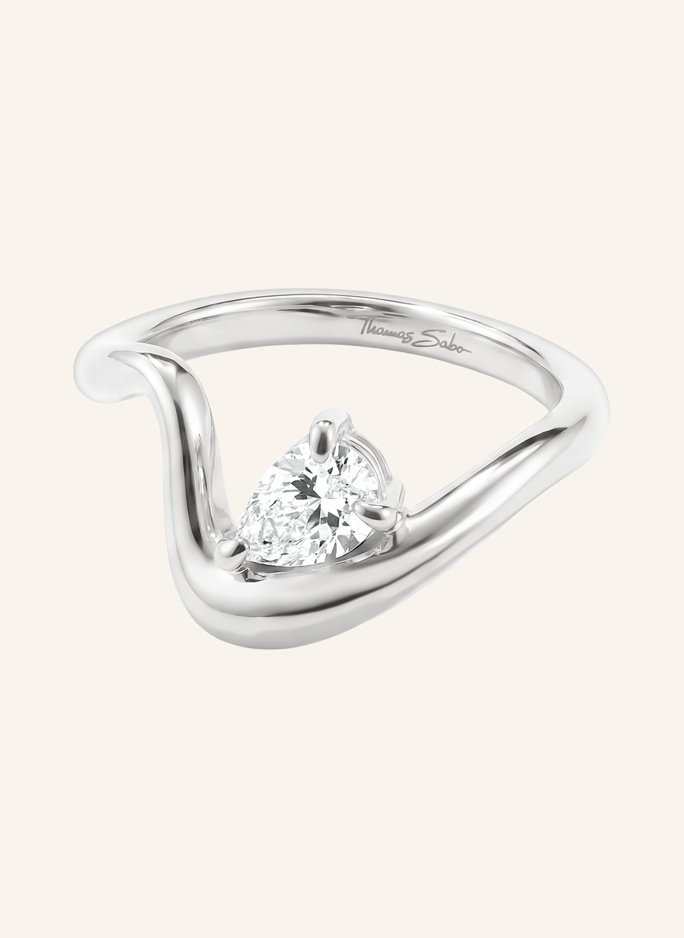 THOMAS SABO Ring: SILBER/ WEISS