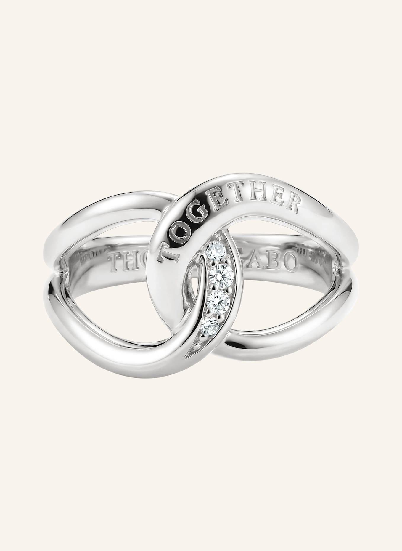 THOMAS SABO Ring: SILBER/ WEISS