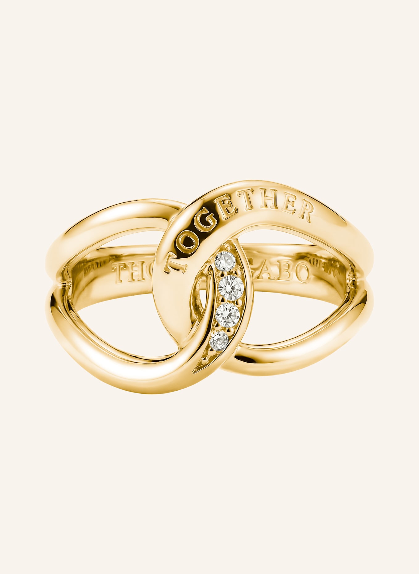 THOMAS SABO Ring: GOLD/ WEISS
