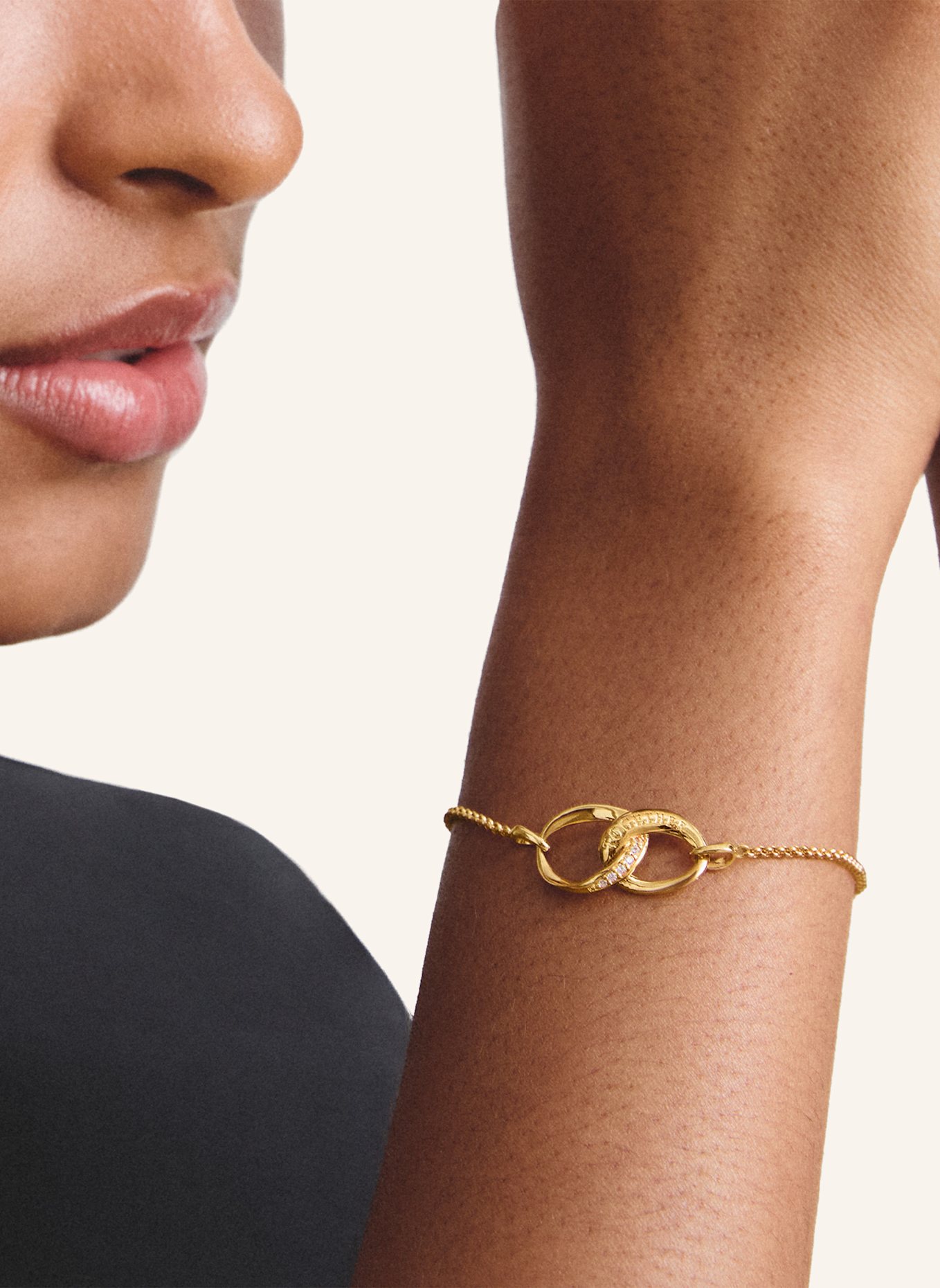 THOMAS SABO Armband: GOLD/ WEISS