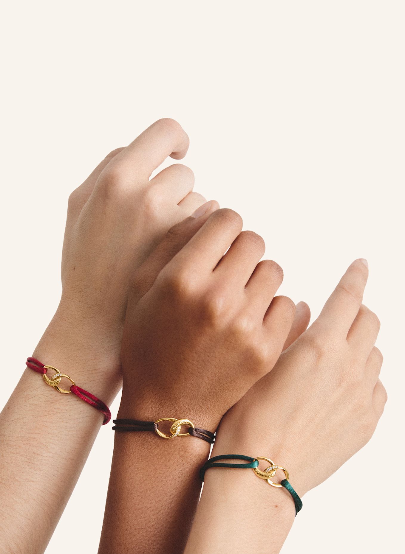 THOMAS SABO Armband: GOLD / WEISS / BRAUN
