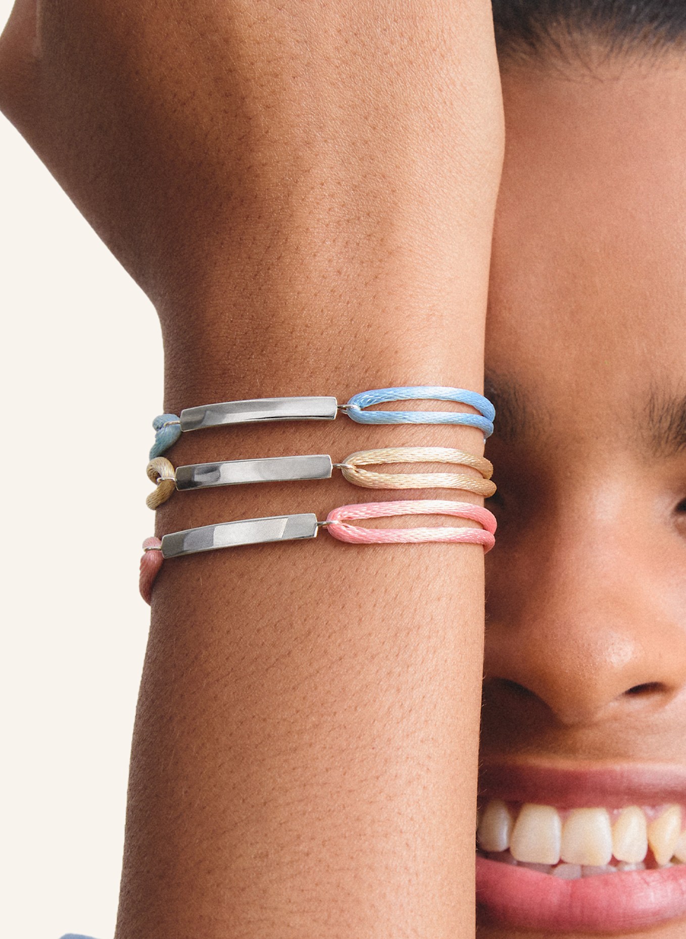 THOMAS SABO Armband: SILBER/ BEIGE