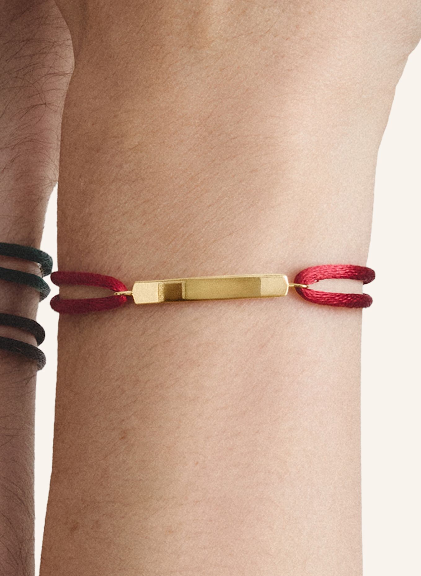 THOMAS SABO Armband: GOLD / DUNKELROT