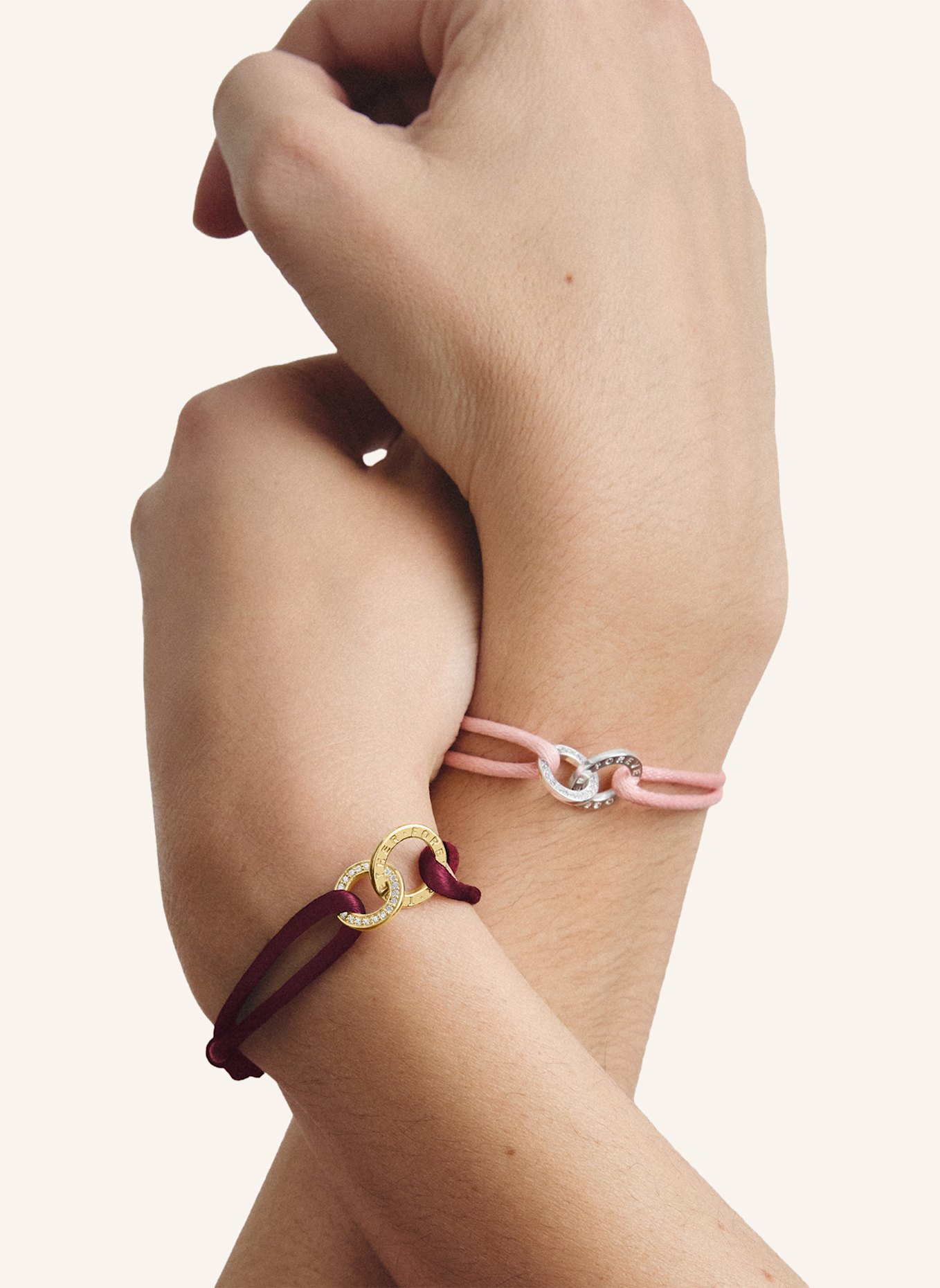 THOMAS SABO Armband: GOLD/ WEISS/ DUNKELROT