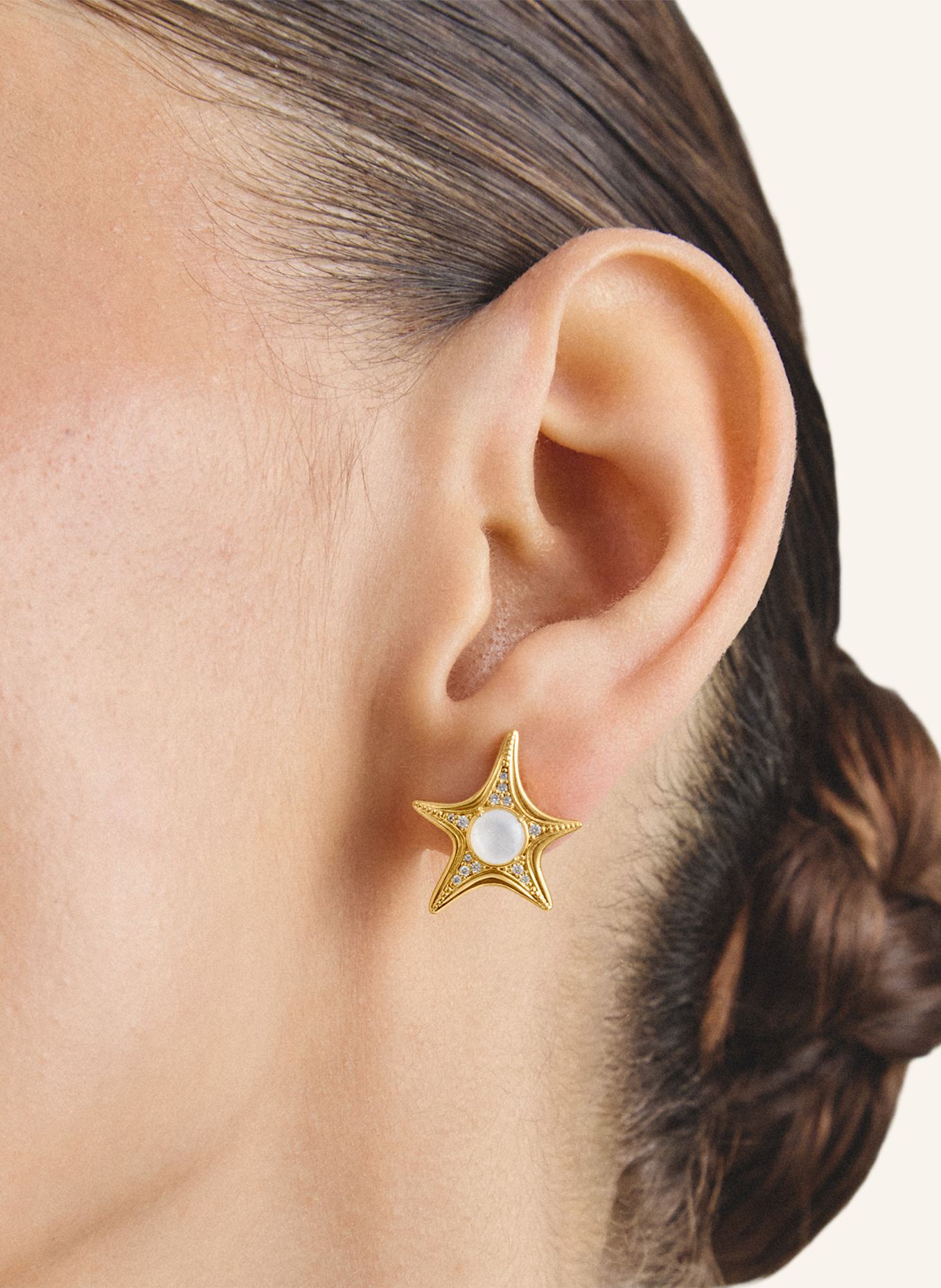 THOMAS SABO Ohrstecker: GOLD/ WEISS