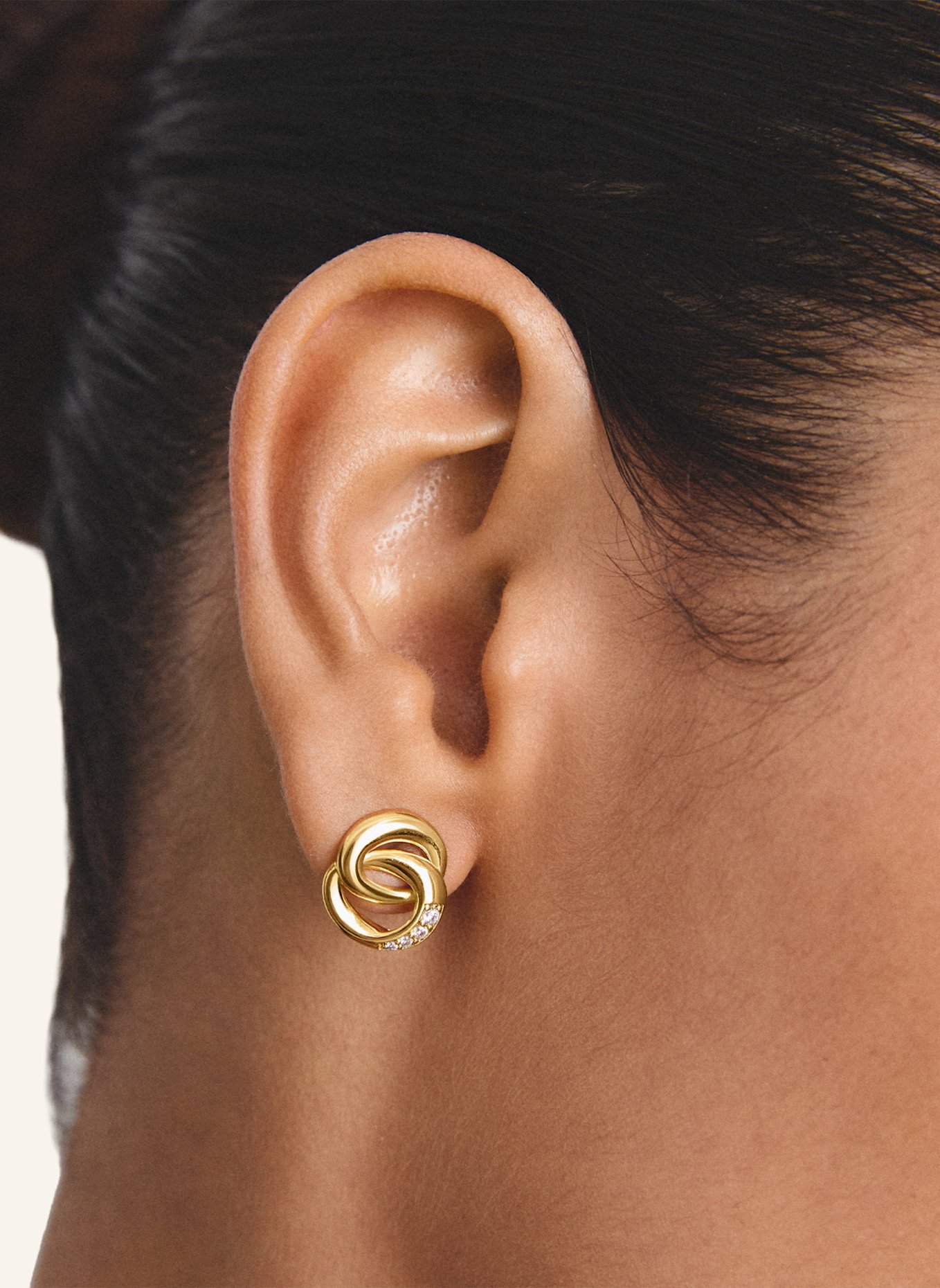THOMAS SABO Ohrstecker: GOLD/ WEISS