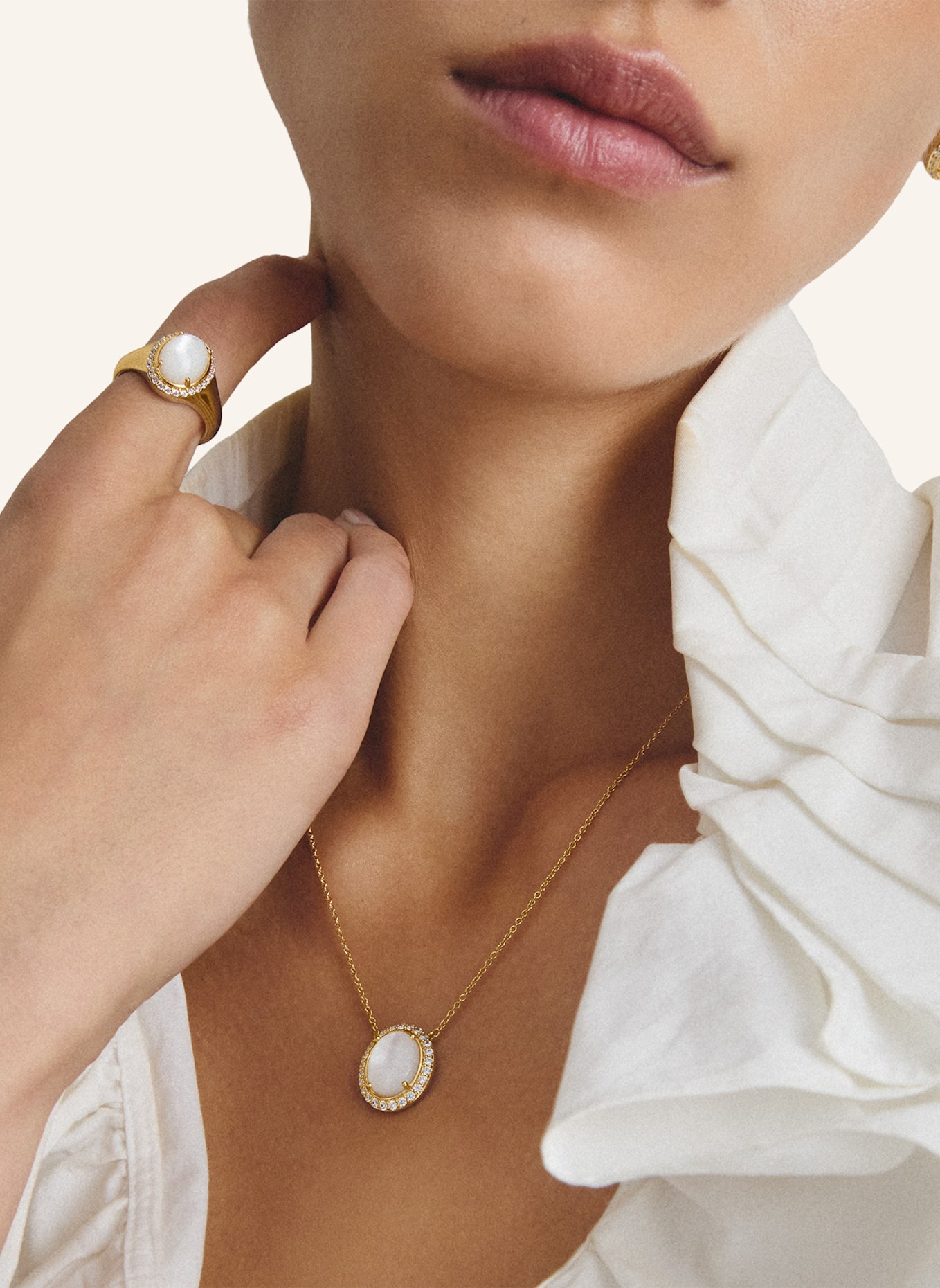 THOMAS SABO Kette: GOLD/ WEISS