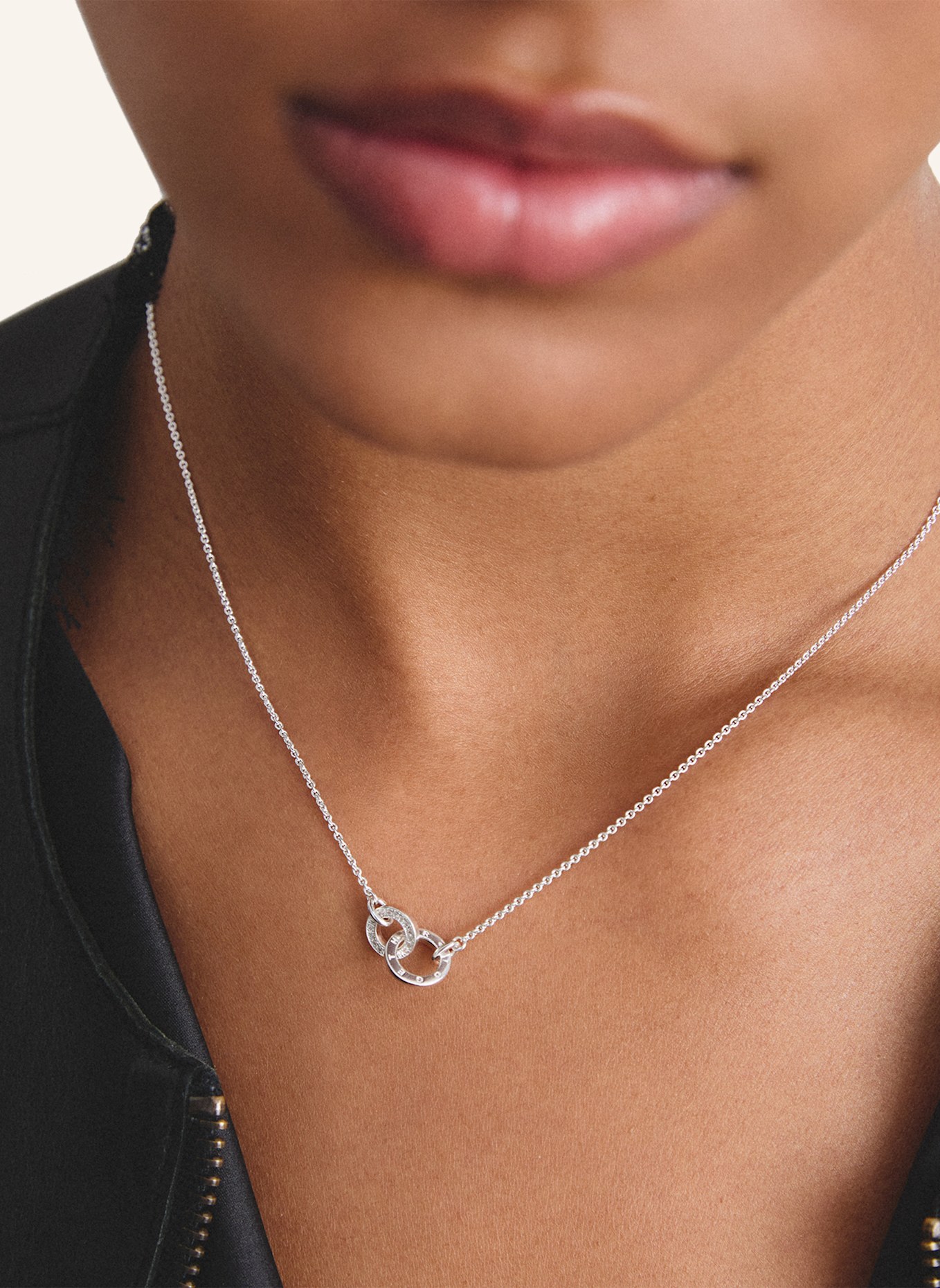 THOMAS SABO Kette: SILBER/ WEISS