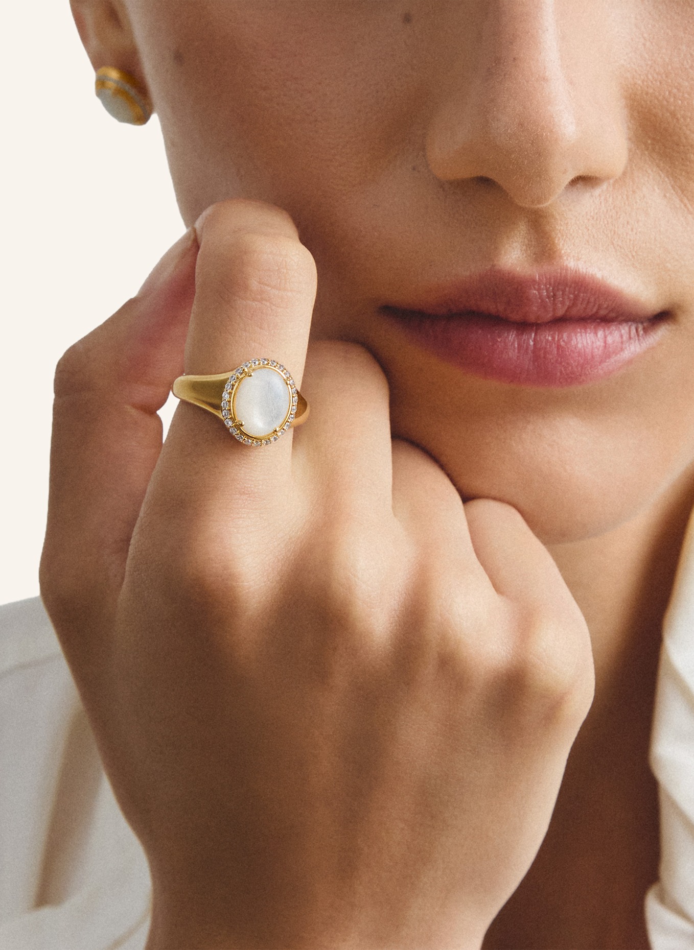 THOMAS SABO Ring: GOLD/ WEISS