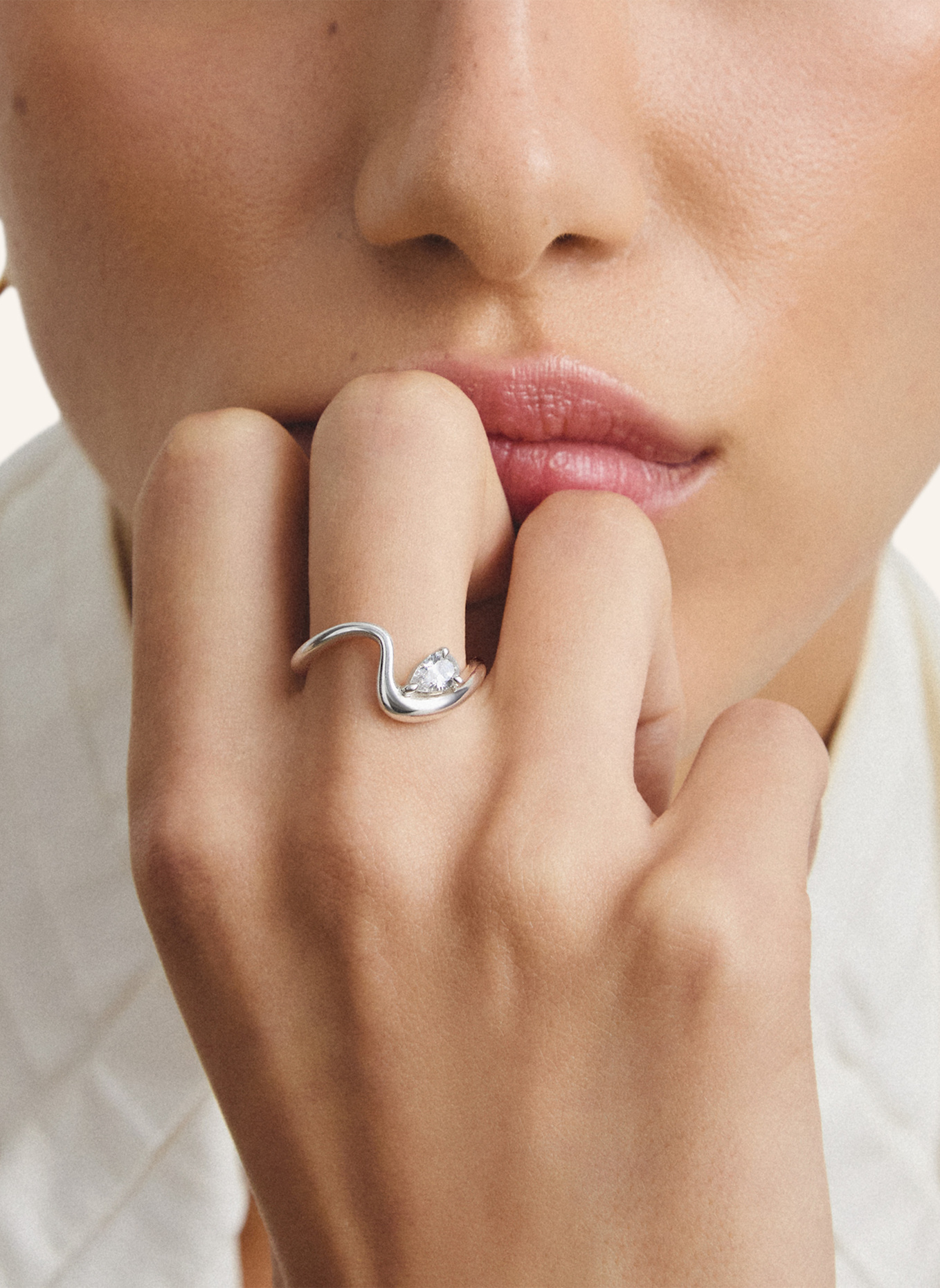 THOMAS SABO Ring: SILBER/ WEISS