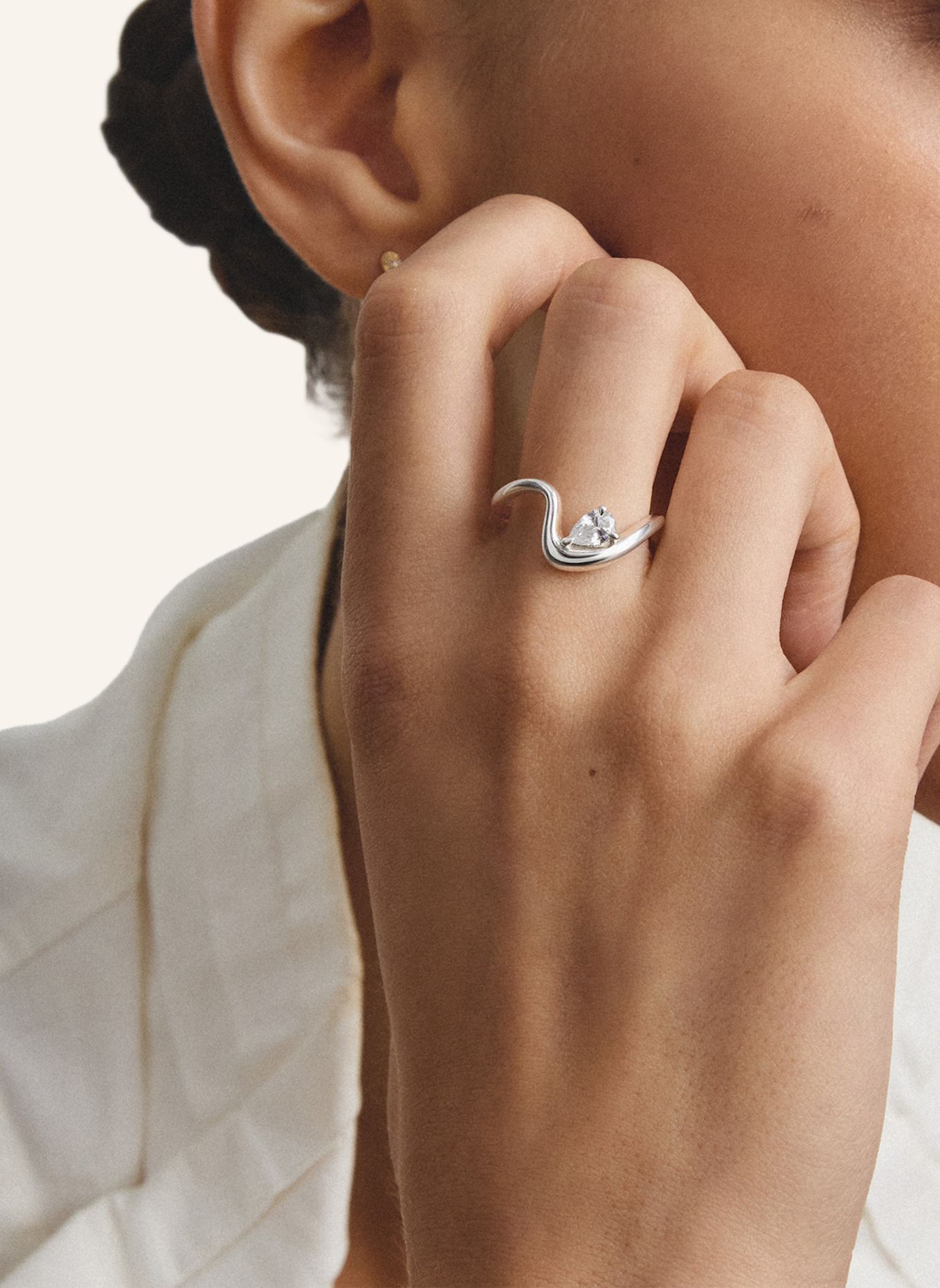 THOMAS SABO Ring: SILBER / WEISS