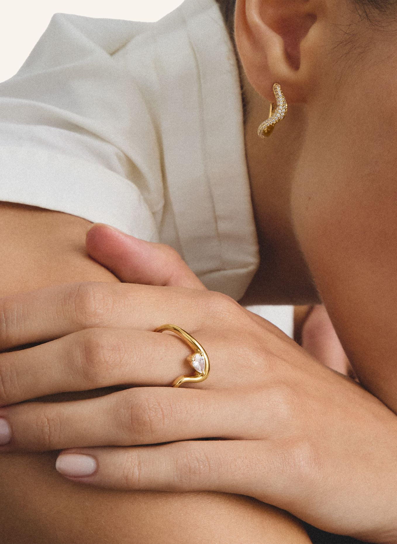 THOMAS SABO Ring: GOLD / WEISS